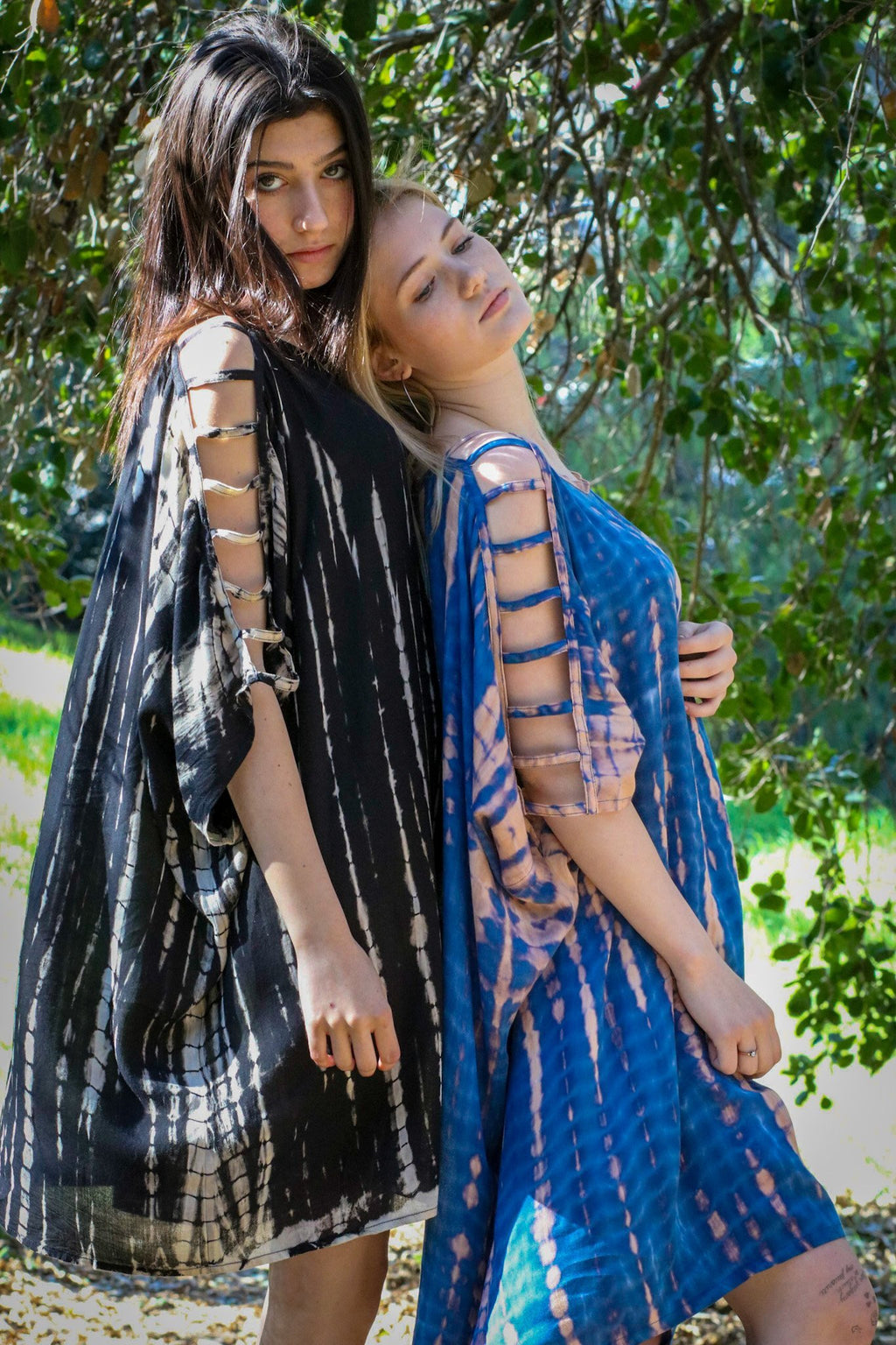 ADIM TUNIC - OBSIDIAN / BAMBOO STRIPE - BHAVANI COLLECTIVE