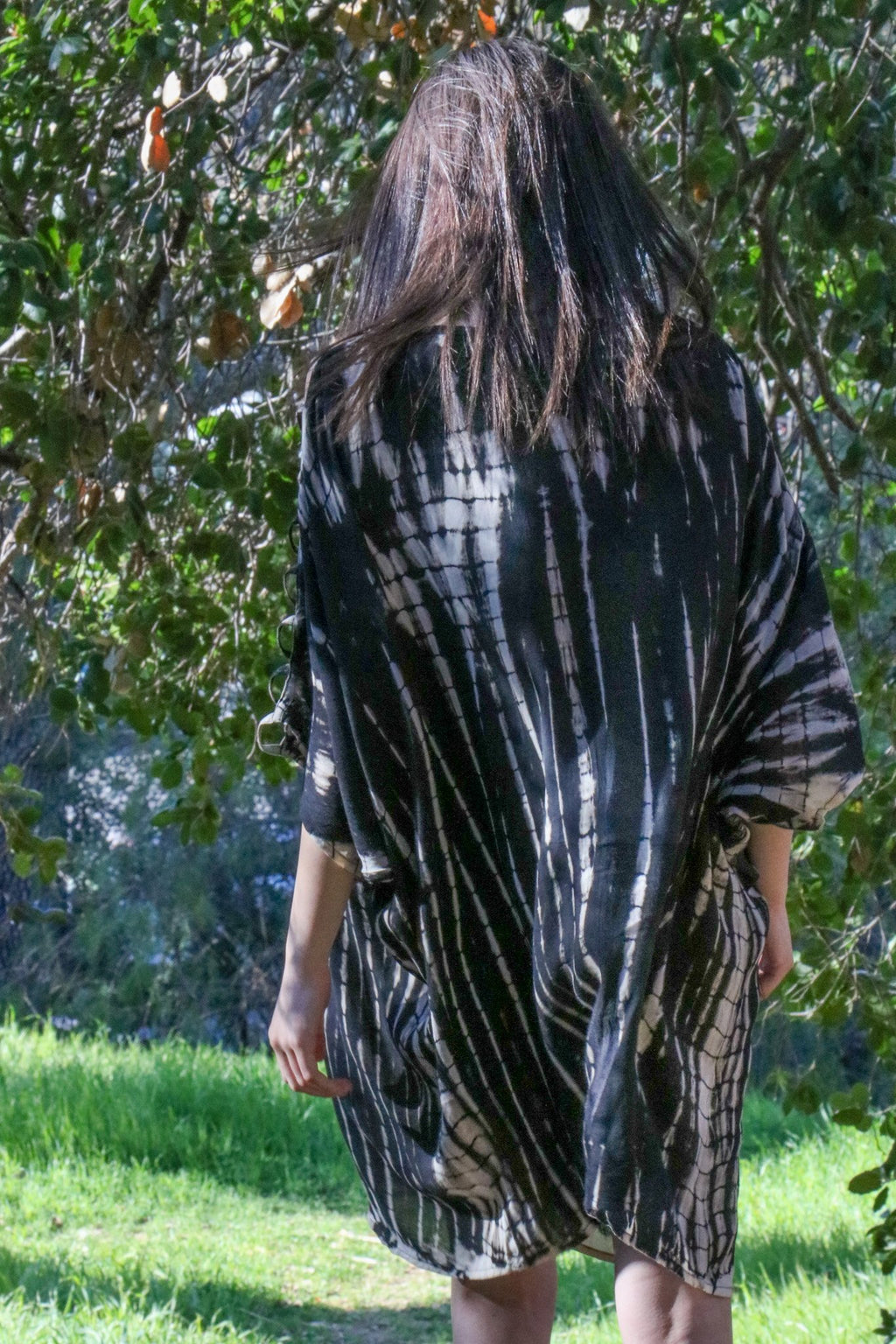 ADIM TUNIC - OBSIDIAN / BAMBOO STRIPE - BHAVANI COLLECTIVE