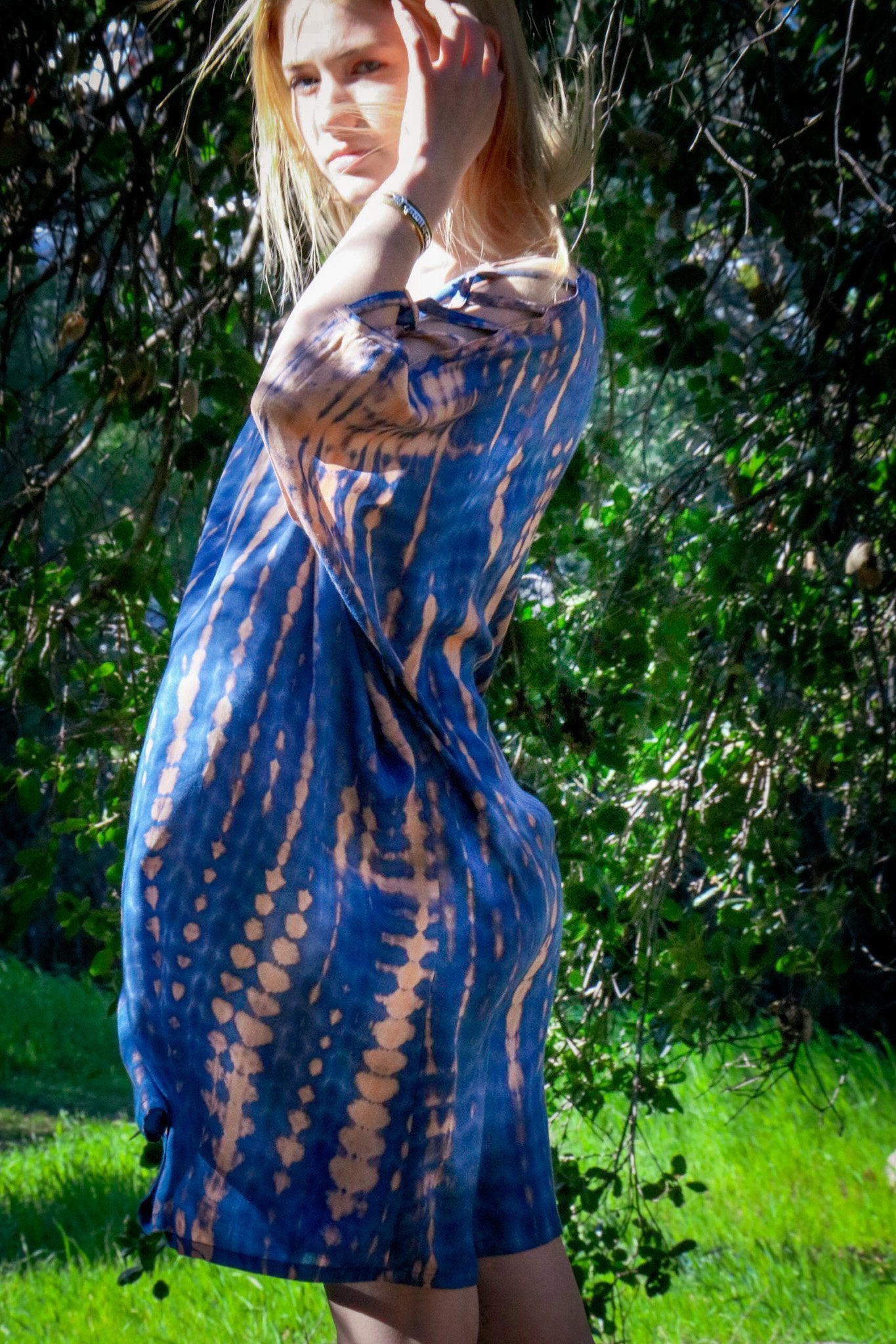 ADIM TUNIC - SEASCAPE / BAMBOO STRIPE - BHAVANI COLLECTIVE
