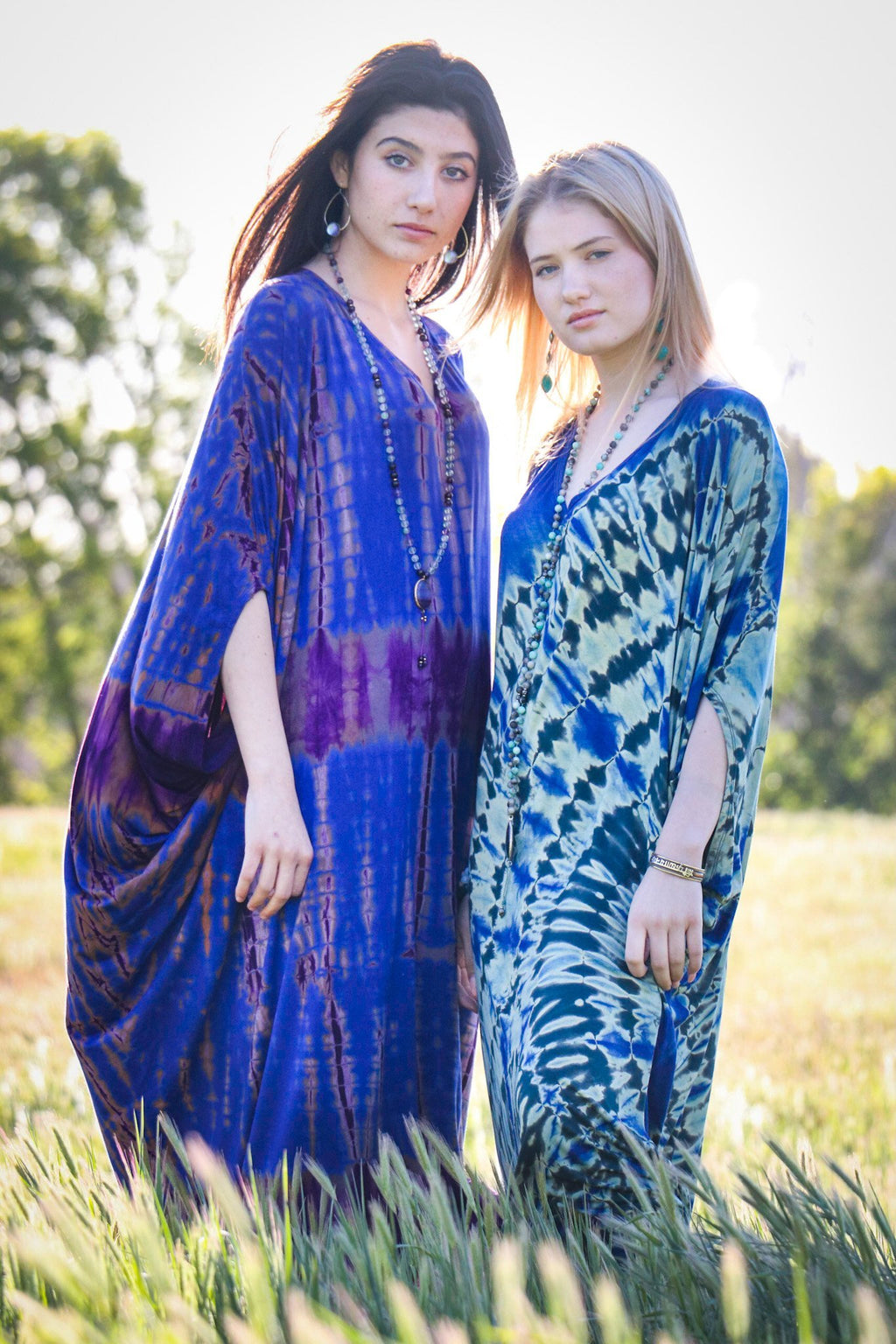 CHRYSALIS COCOON DRESS - LAPIS / BAMBOO STRIPE - BHAVANI COLLECTIVE