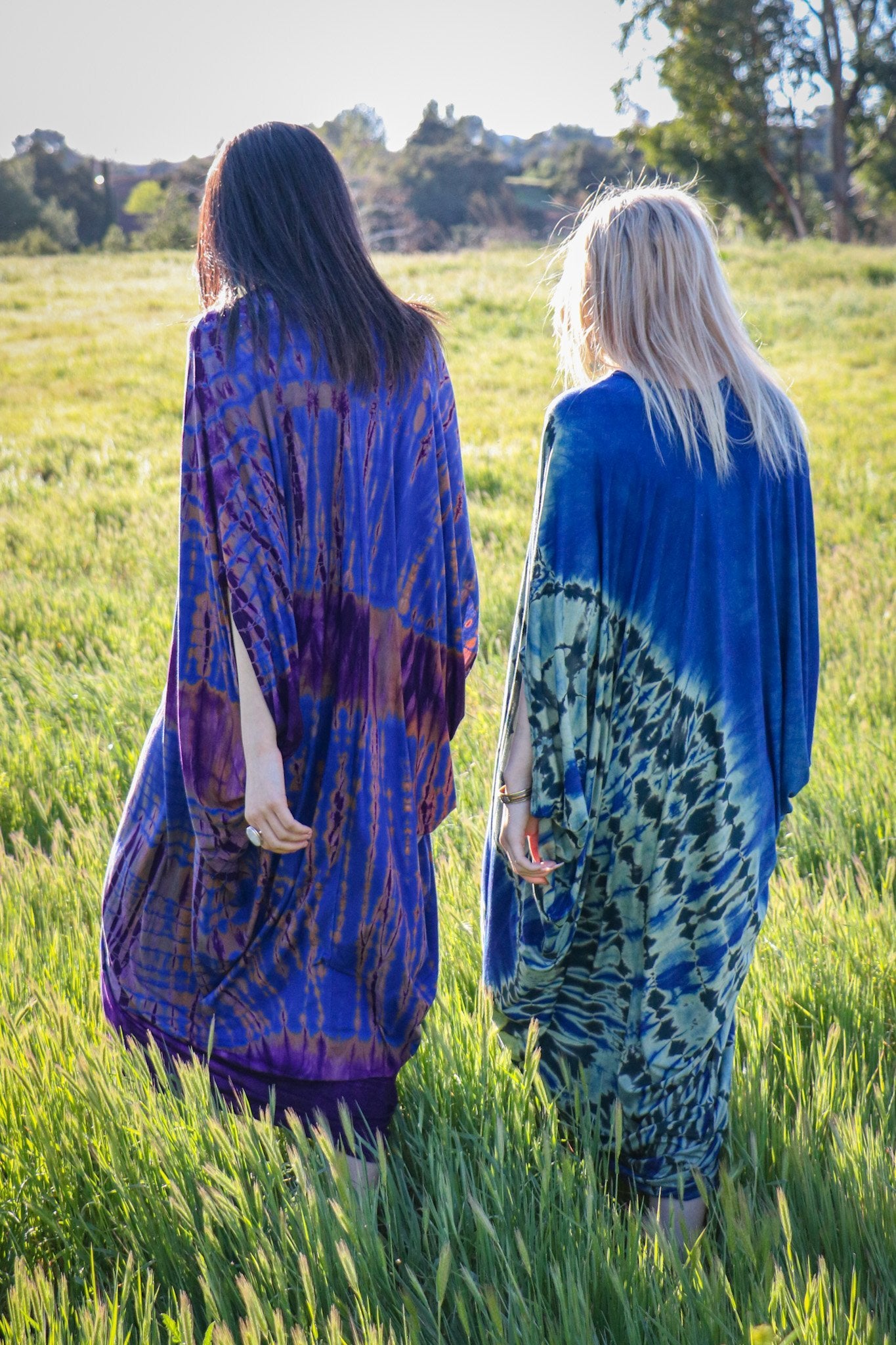 CHRYSALIS COCOON DRESS - LAPIS / BAMBOO STRIPE - BHAVANI COLLECTIVE