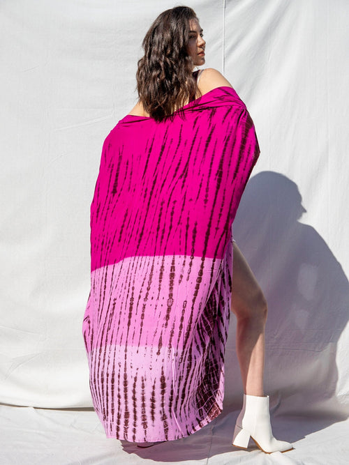 GODDESS KIMONO - ELECTRIC FUCHSIA OMBRE - BHAVANI COLLECTIVE