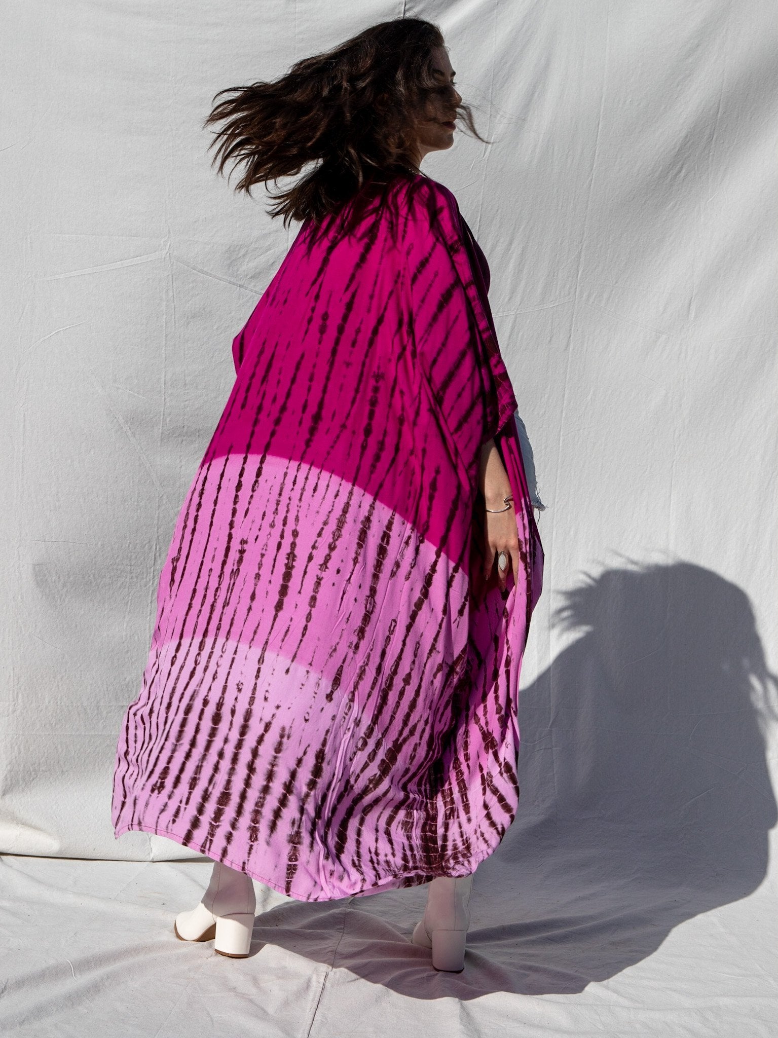 GODDESS KIMONO - ELECTRIC FUCHSIA OMBRE - BHAVANI COLLECTIVE