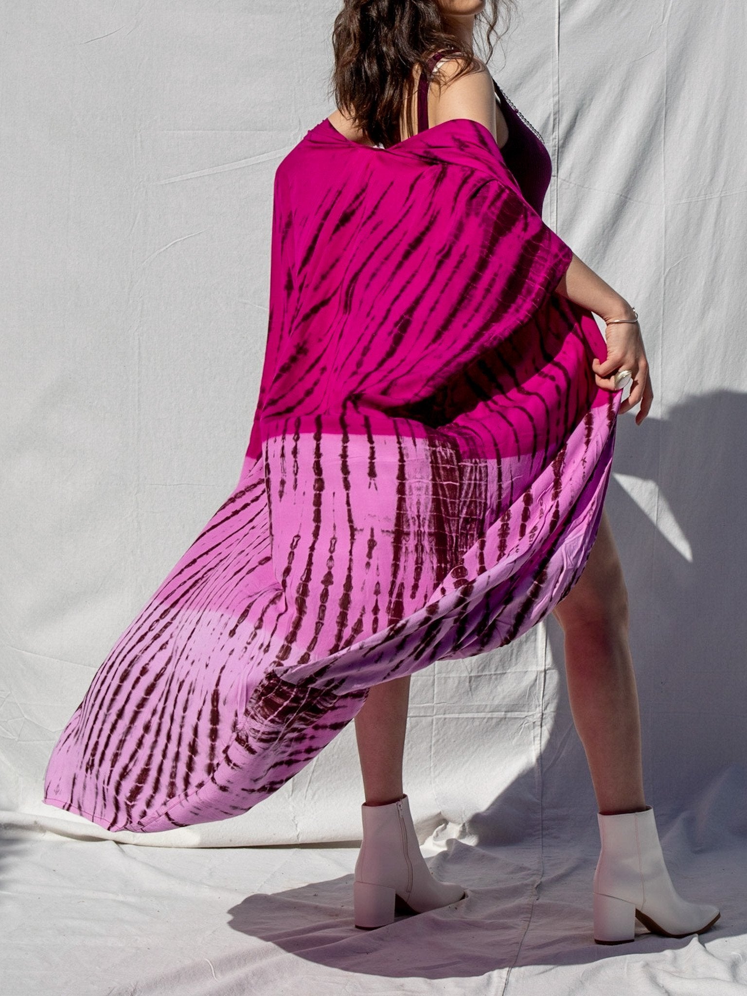 GODDESS KIMONO - ELECTRIC FUCHSIA OMBRE - BHAVANI COLLECTIVE