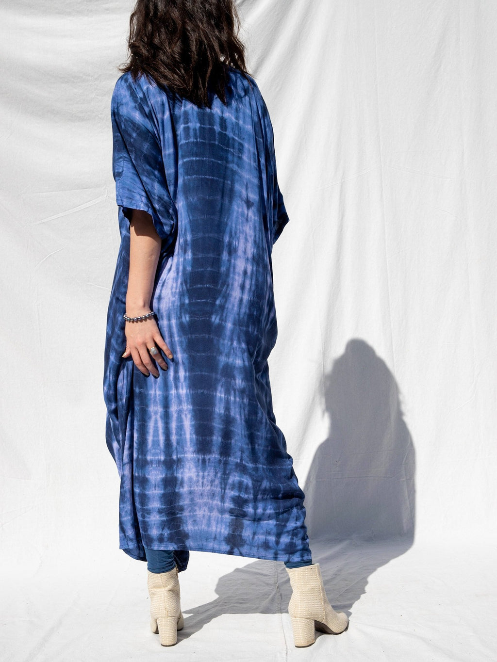 GODDESS KIMONO - INDIGO / BAMBOO STRIPE - BHAVANI COLLECTIVE