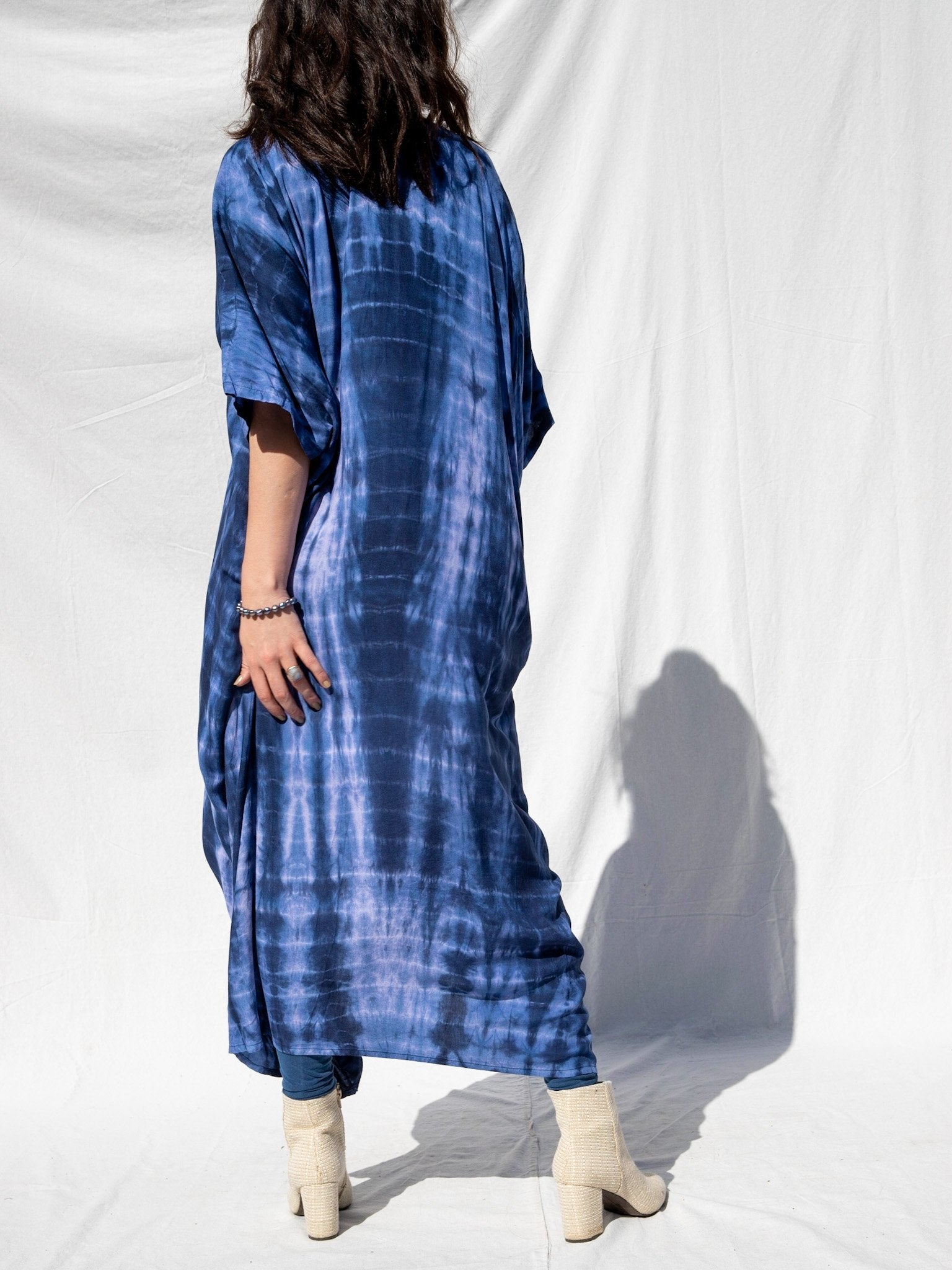 GODDESS KIMONO - INDIGO / BAMBOO STRIPE - BHAVANI COLLECTIVE