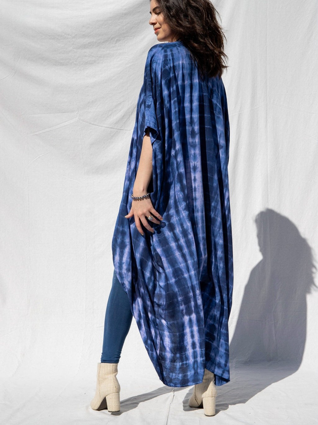 GODDESS KIMONO - INDIGO / BAMBOO STRIPE - BHAVANI COLLECTIVE