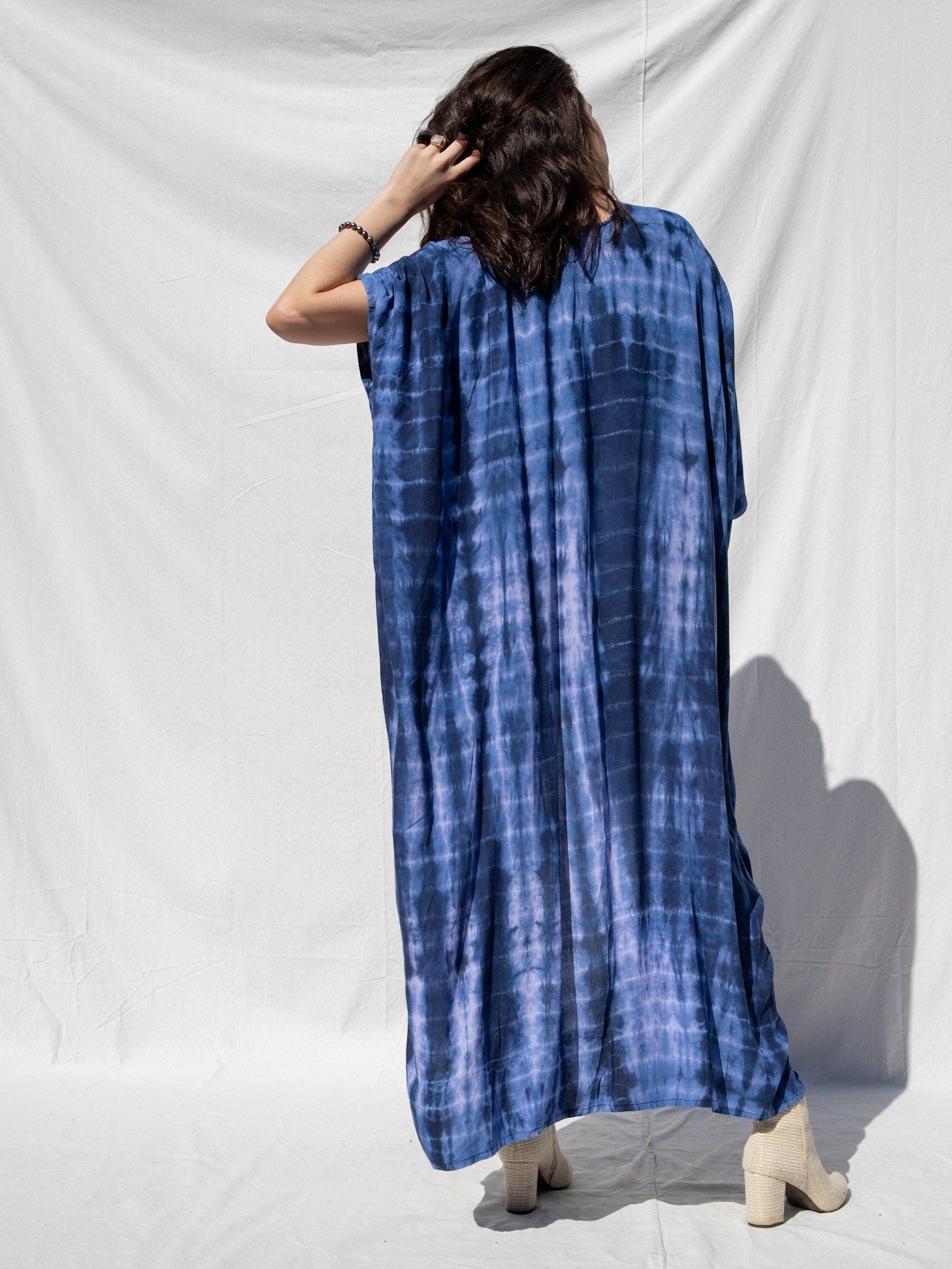 GODDESS KIMONO - INDIGO / BAMBOO STRIPE - BHAVANI COLLECTIVE