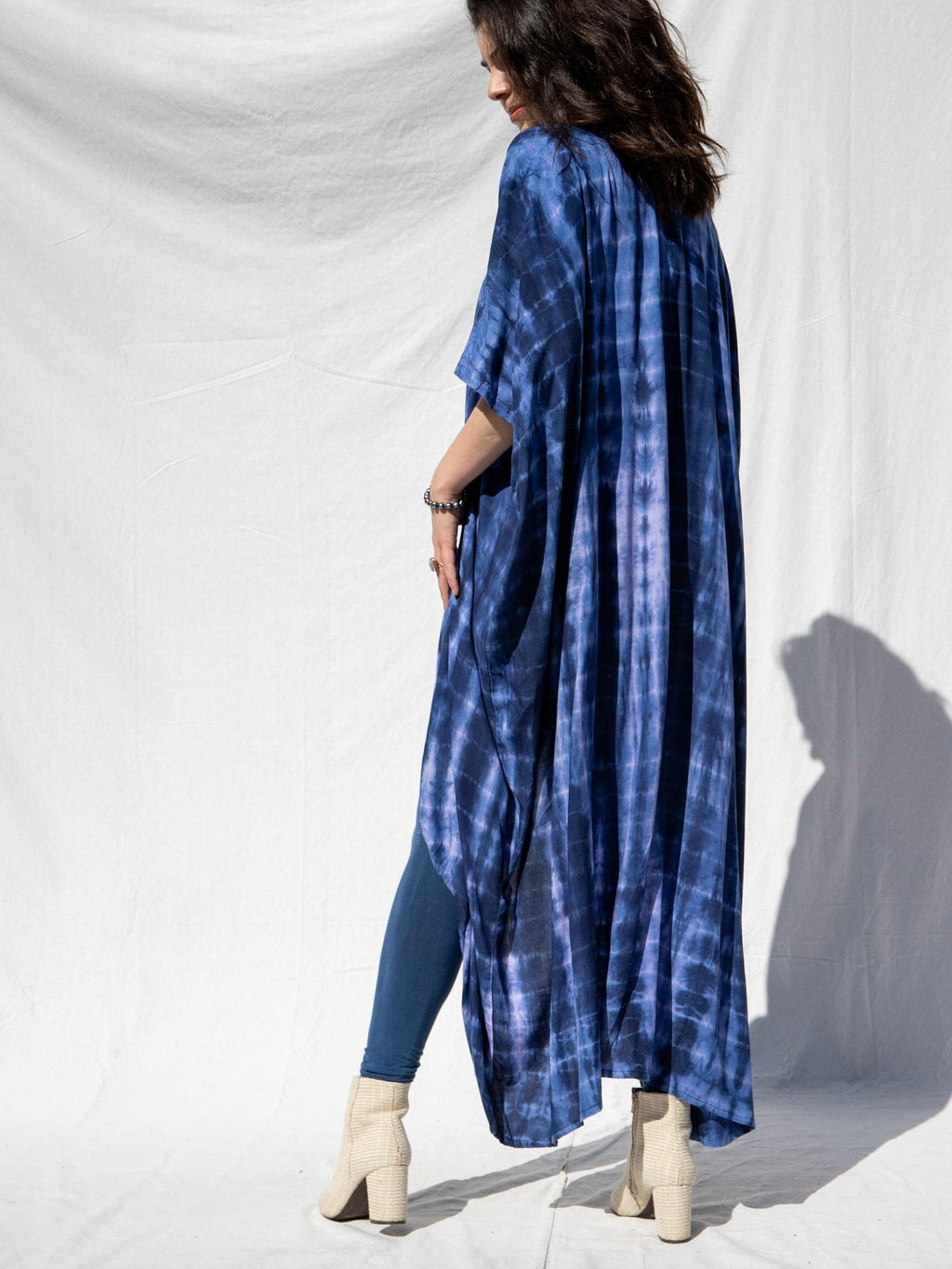 GODDESS KIMONO - INDIGO / BAMBOO STRIPE - BHAVANI COLLECTIVE