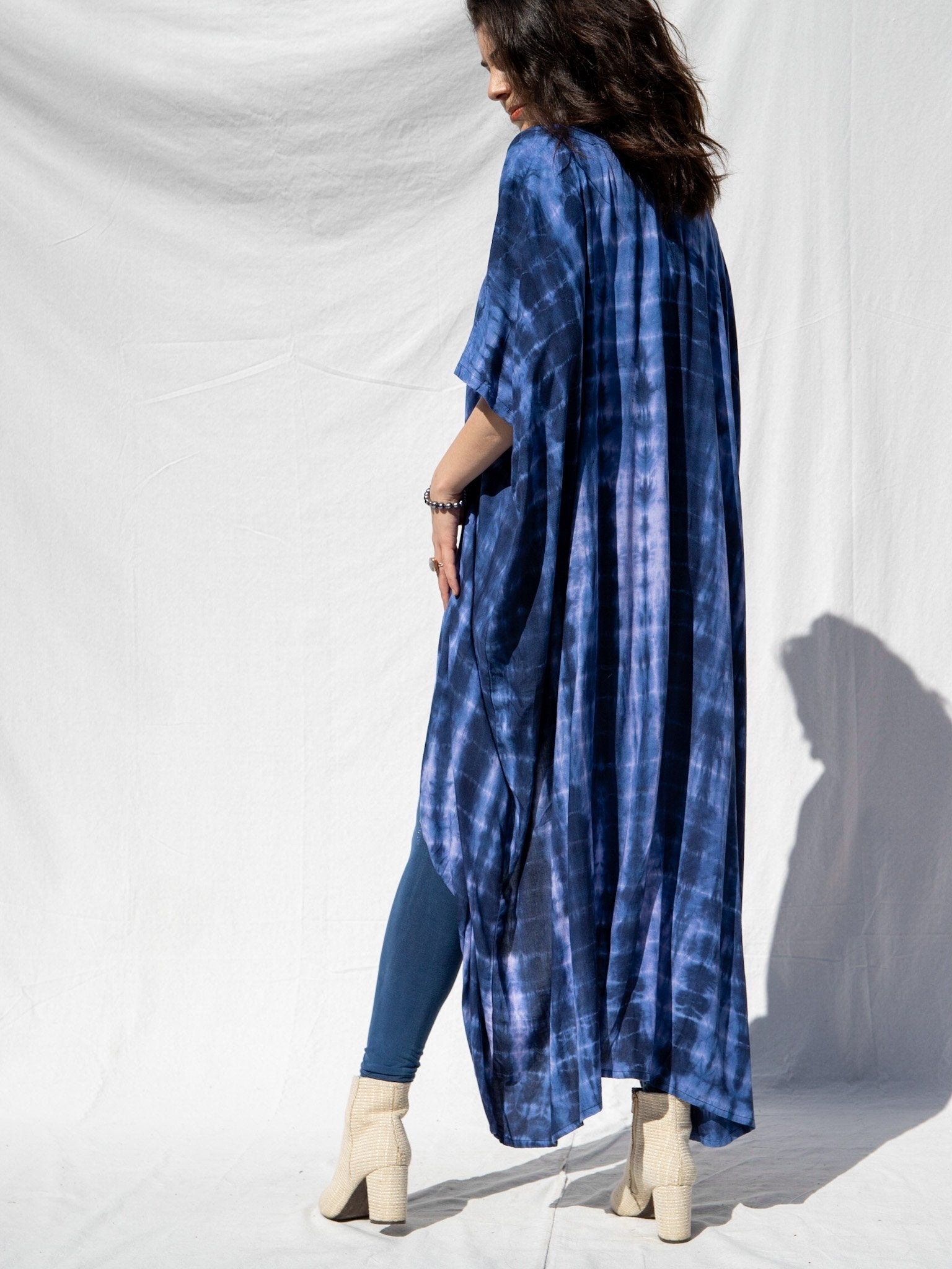 GODDESS KIMONO - INDIGO / BAMBOO STRIPE - BHAVANI COLLECTIVE
