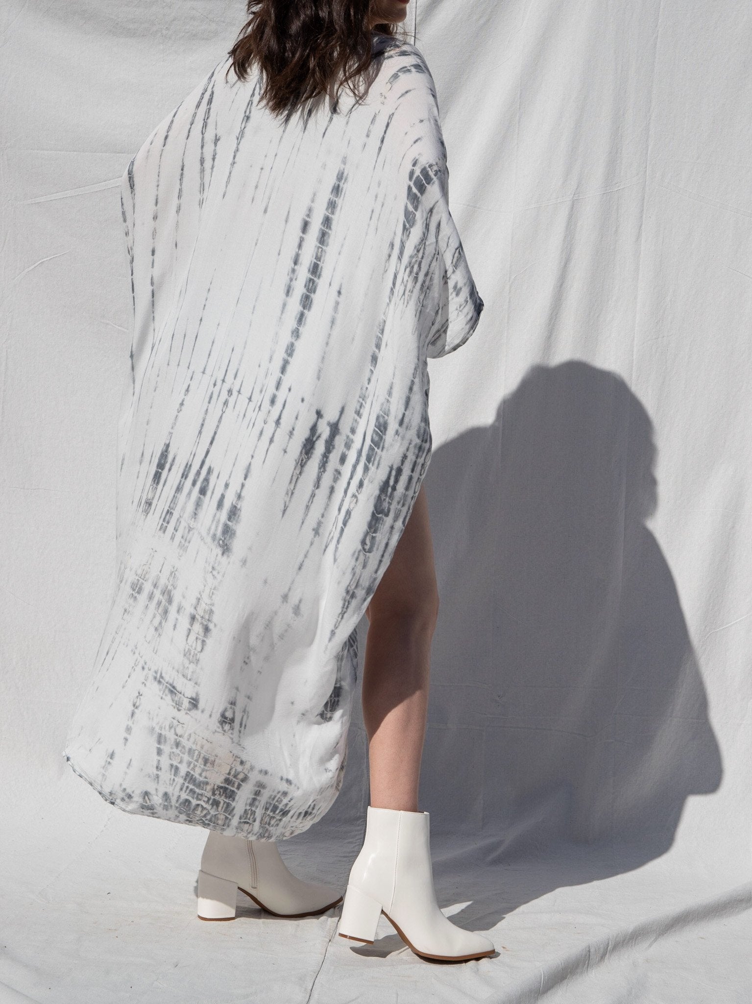 GODDESS KIMONO - WHITE LIGHT / BAMBOO STRIPE - BHAVANI COLLECTIVE