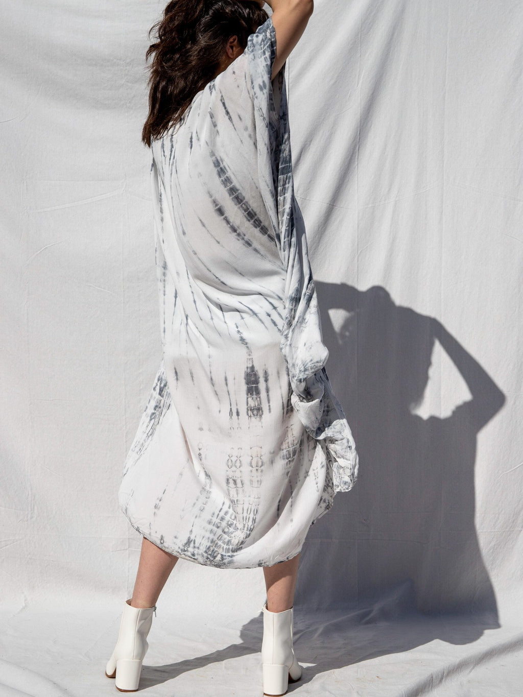 GODDESS KIMONO - WHITE LIGHT / BAMBOO STRIPE - BHAVANI COLLECTIVE