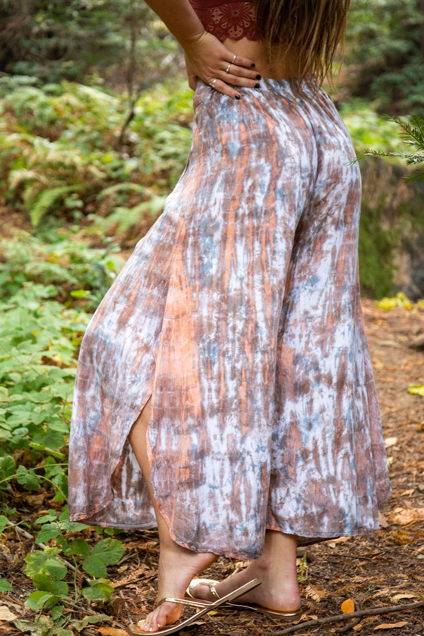 LOTUS PANT - EUCALYPTUS / BAMBOO STRIPE - BHAVANI COLLECTIVE
