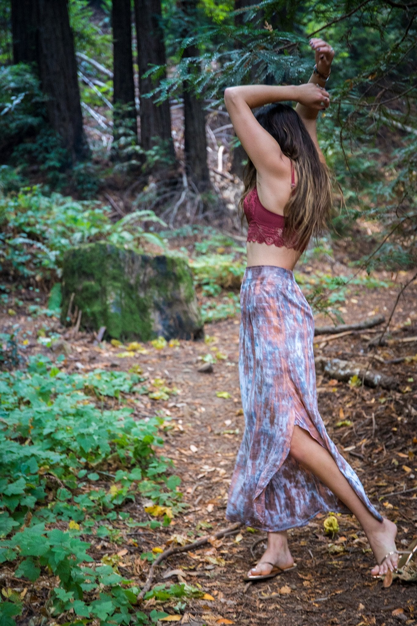 LOTUS PANT - EUCALYPTUS / BAMBOO STRIPE - BHAVANI COLLECTIVE