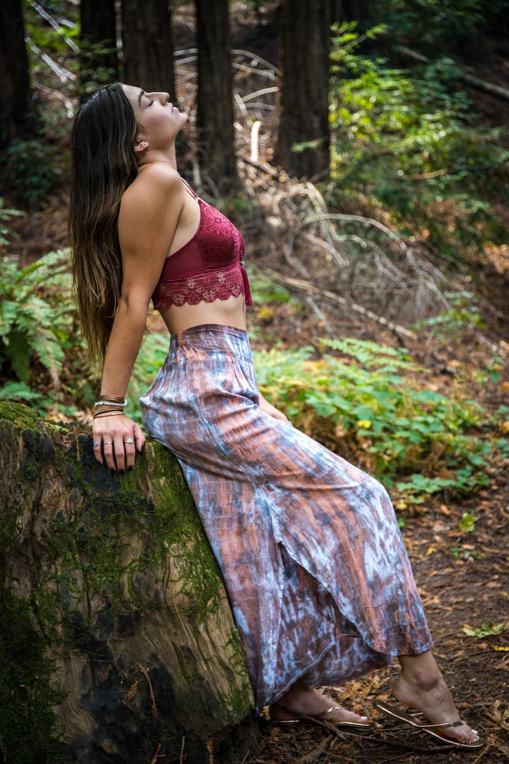 LOTUS PANT - EUCALYPTUS / BAMBOO STRIPE - BHAVANI COLLECTIVE