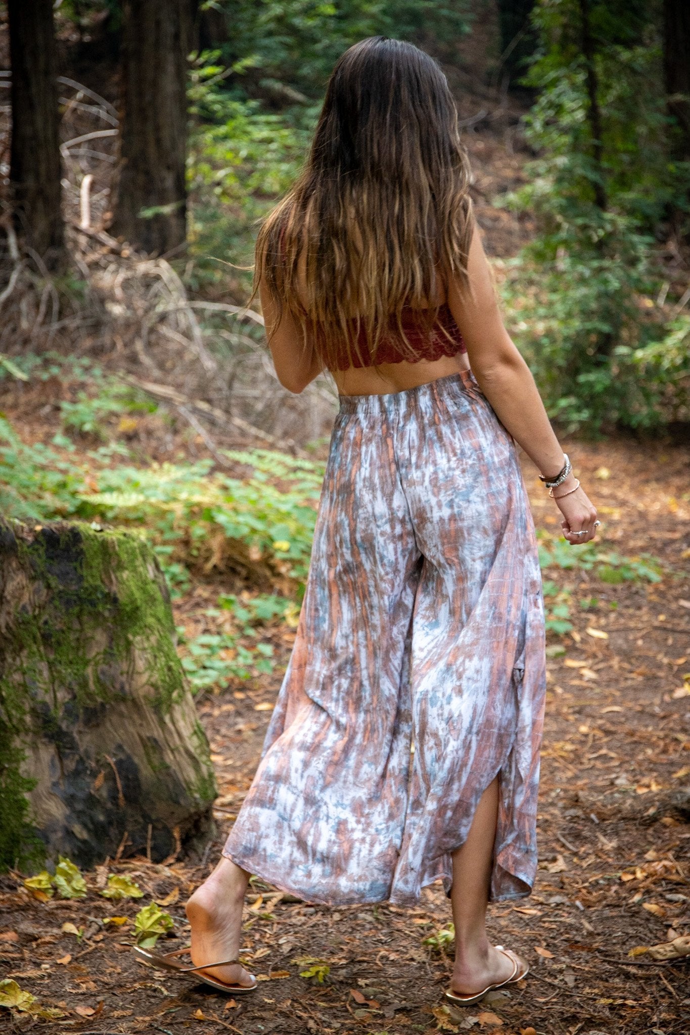 LOTUS PANT - EUCALYPTUS / BAMBOO STRIPE - BHAVANI COLLECTIVE