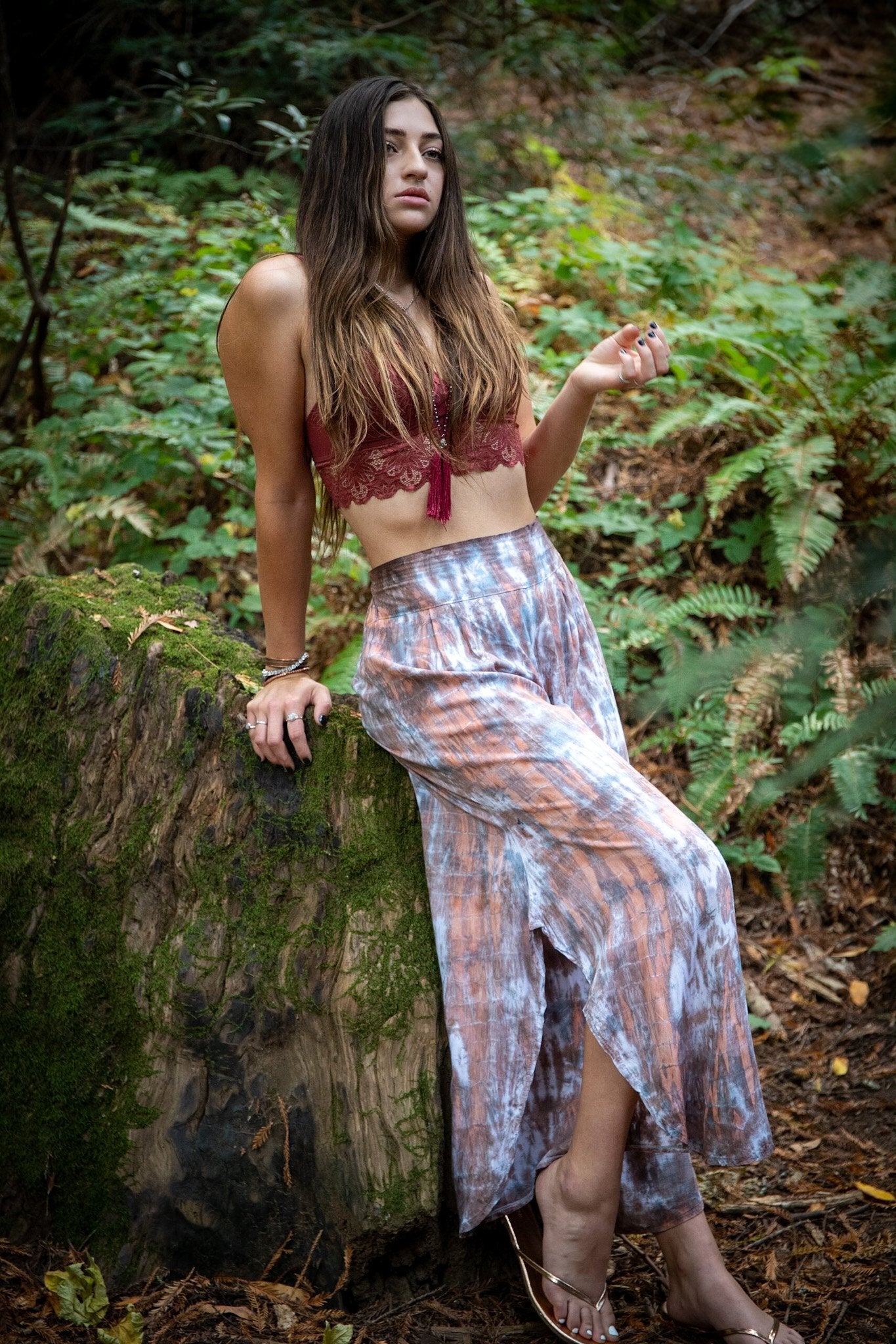 LOTUS PANT - EUCALYPTUS / BAMBOO STRIPE - BHAVANI COLLECTIVE
