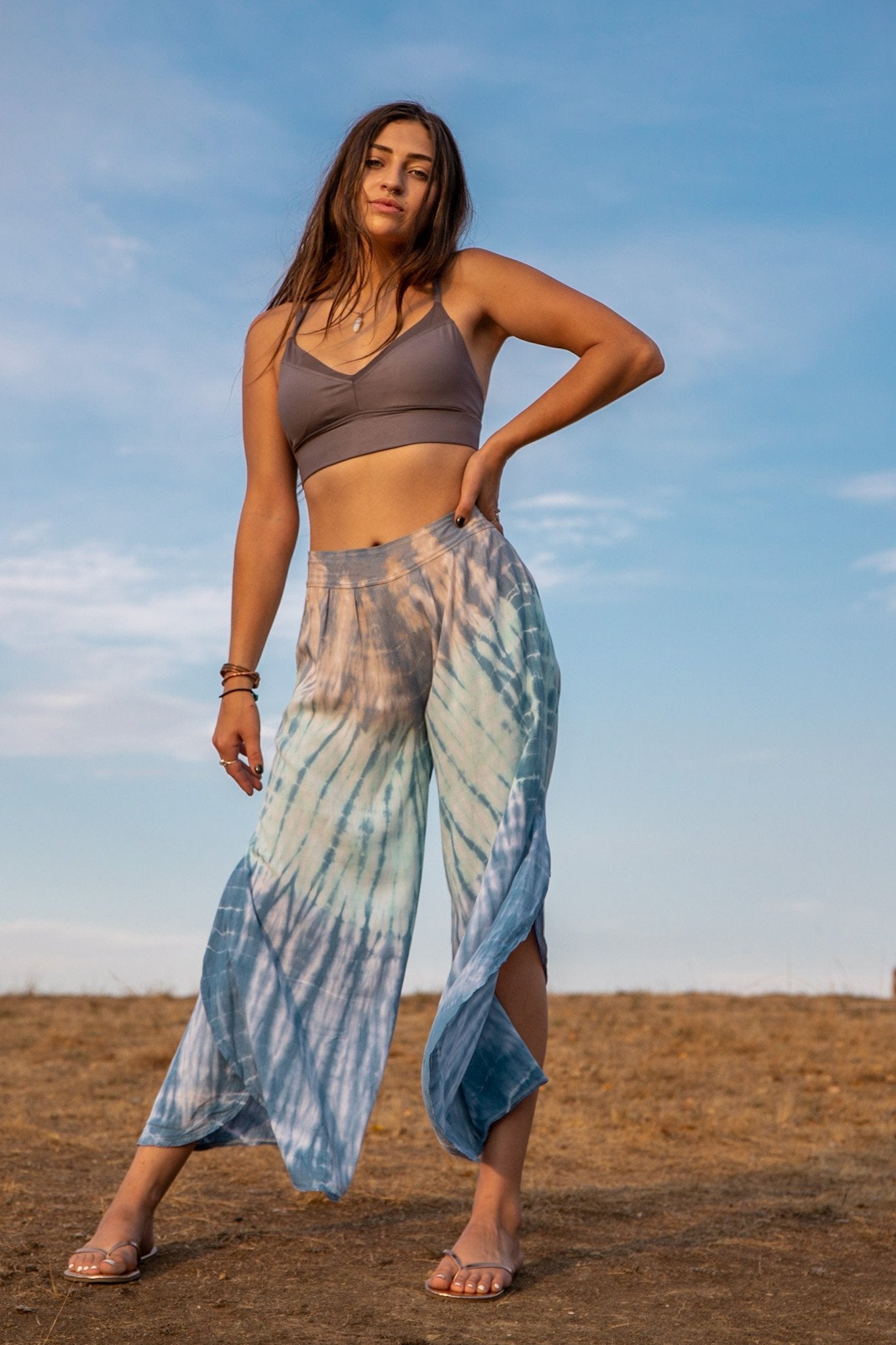 LOTUS PANT - SHOREBREAK OMBRE / BAMBOO STRIPE - BHAVANI COLLECTIVE