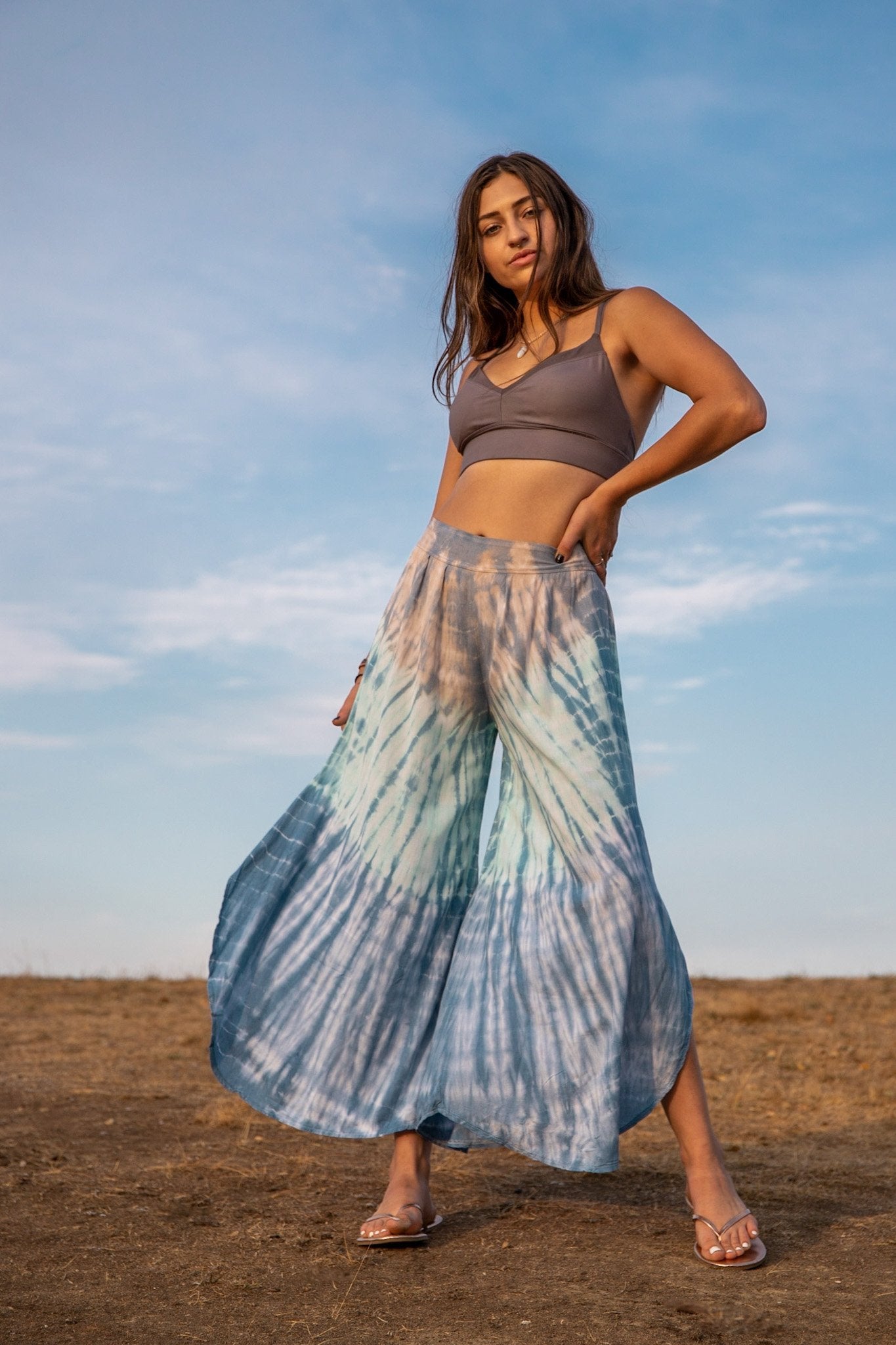 LOTUS PANT - SHOREBREAK OMBRE / BAMBOO STRIPE - BHAVANI COLLECTIVE