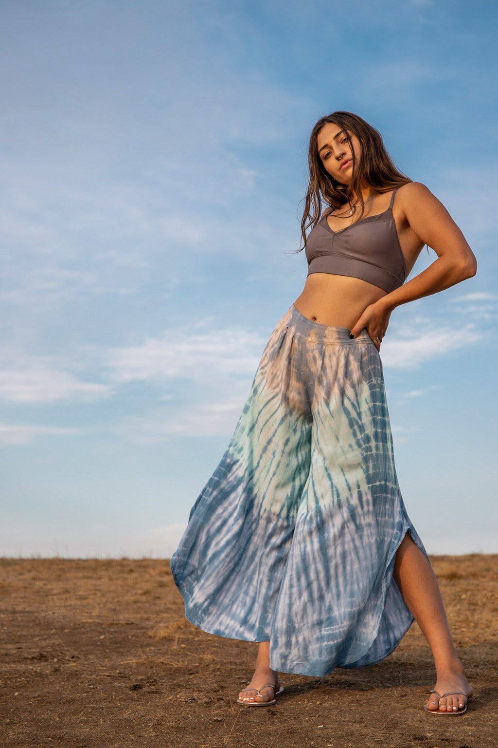 LOTUS PANT - SHOREBREAK OMBRE / BAMBOO STRIPE - BHAVANI COLLECTIVE