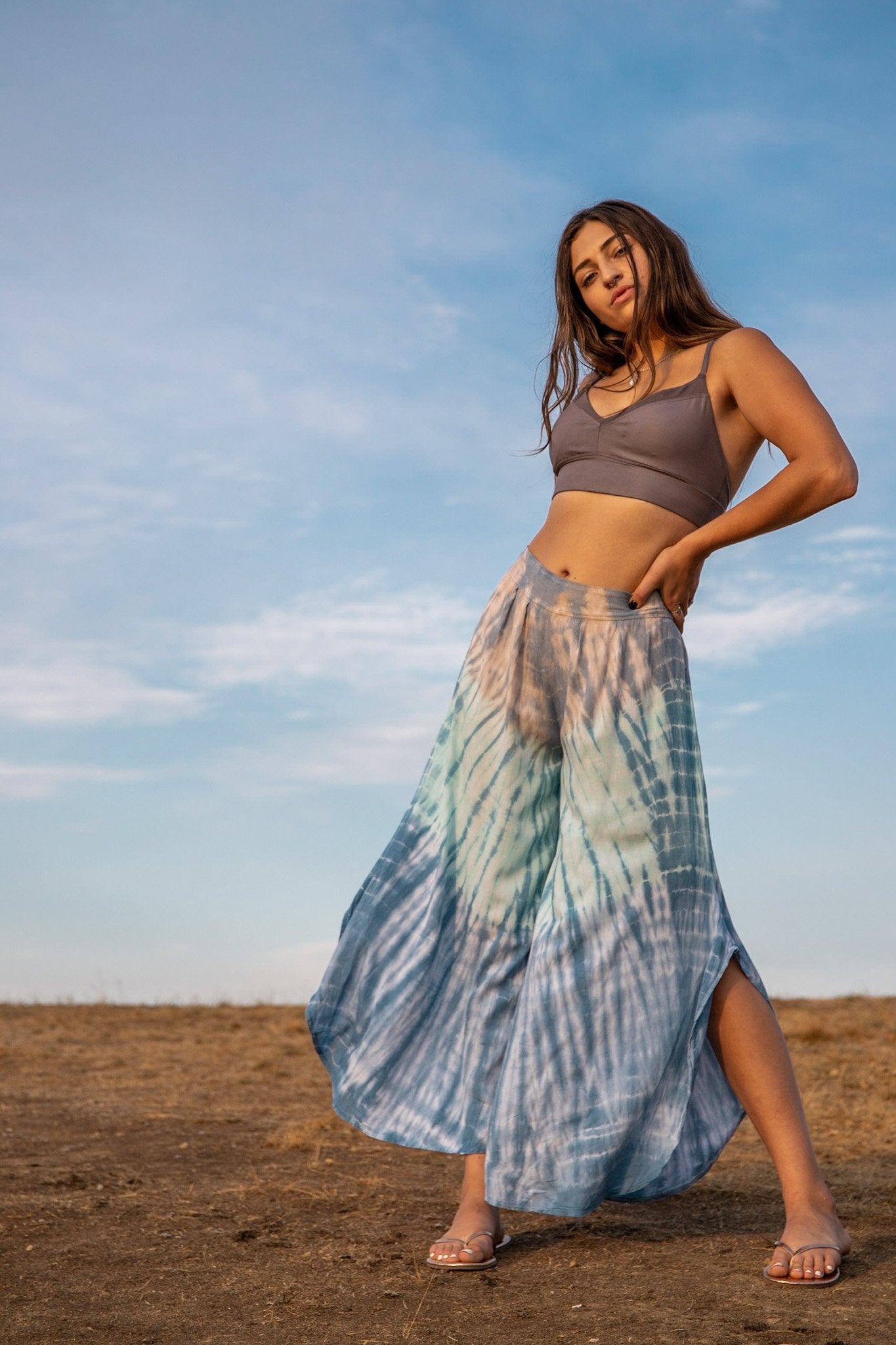 LOTUS PANT - SHOREBREAK OMBRE / BAMBOO STRIPE - BHAVANI COLLECTIVE