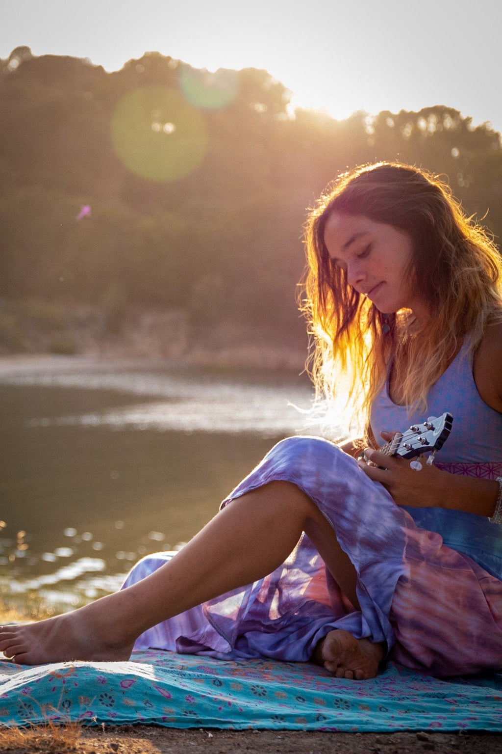 LOTUS PANT - SUNRISE OMBRÉ / BAMBOO STRIPE - BHAVANI COLLECTIVE