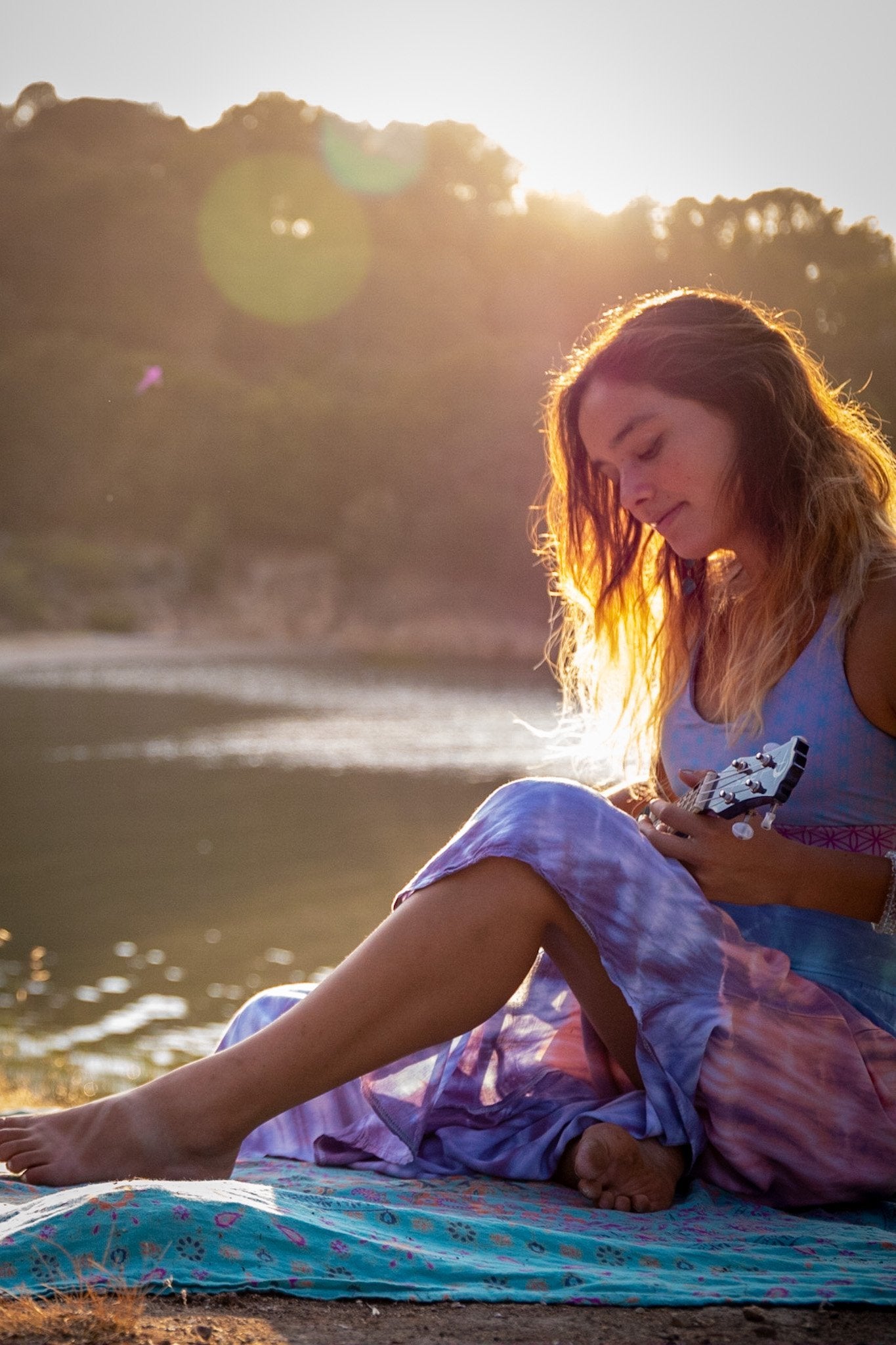LOTUS PANT - SUNRISE OMBRÉ / BAMBOO STRIPE - BHAVANI COLLECTIVE