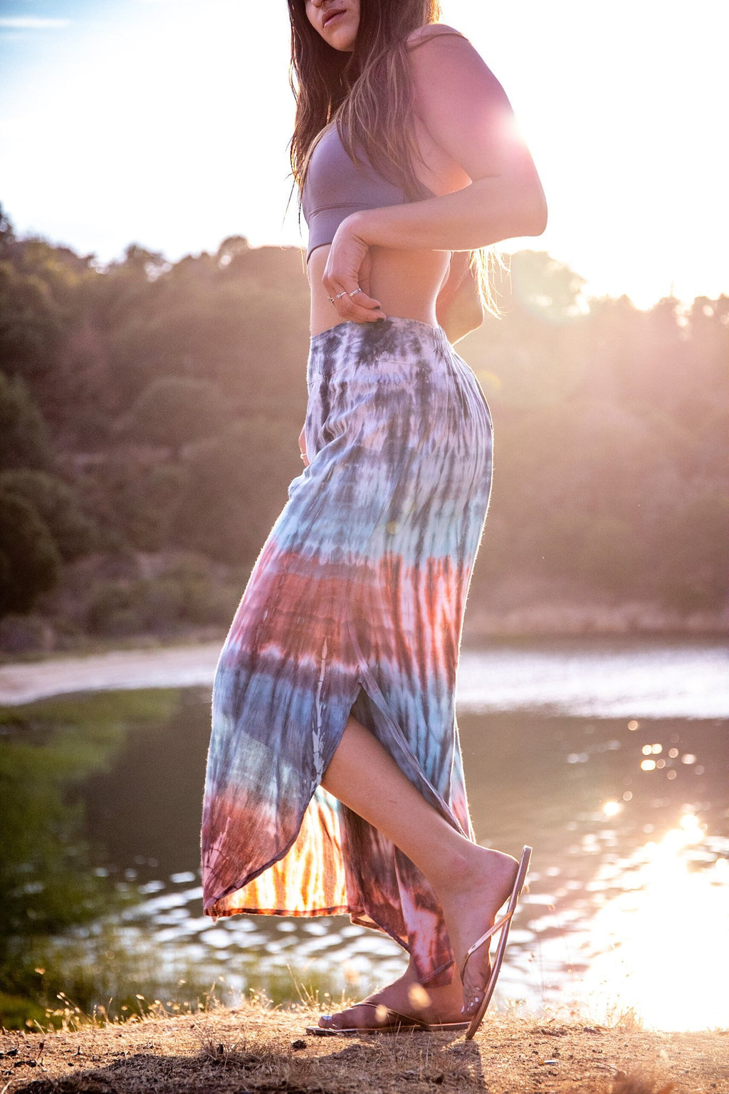 LOTUS PANT - SUNSET OMBRÉ / BAMBOO STRIPE - BHAVANI COLLECTIVE