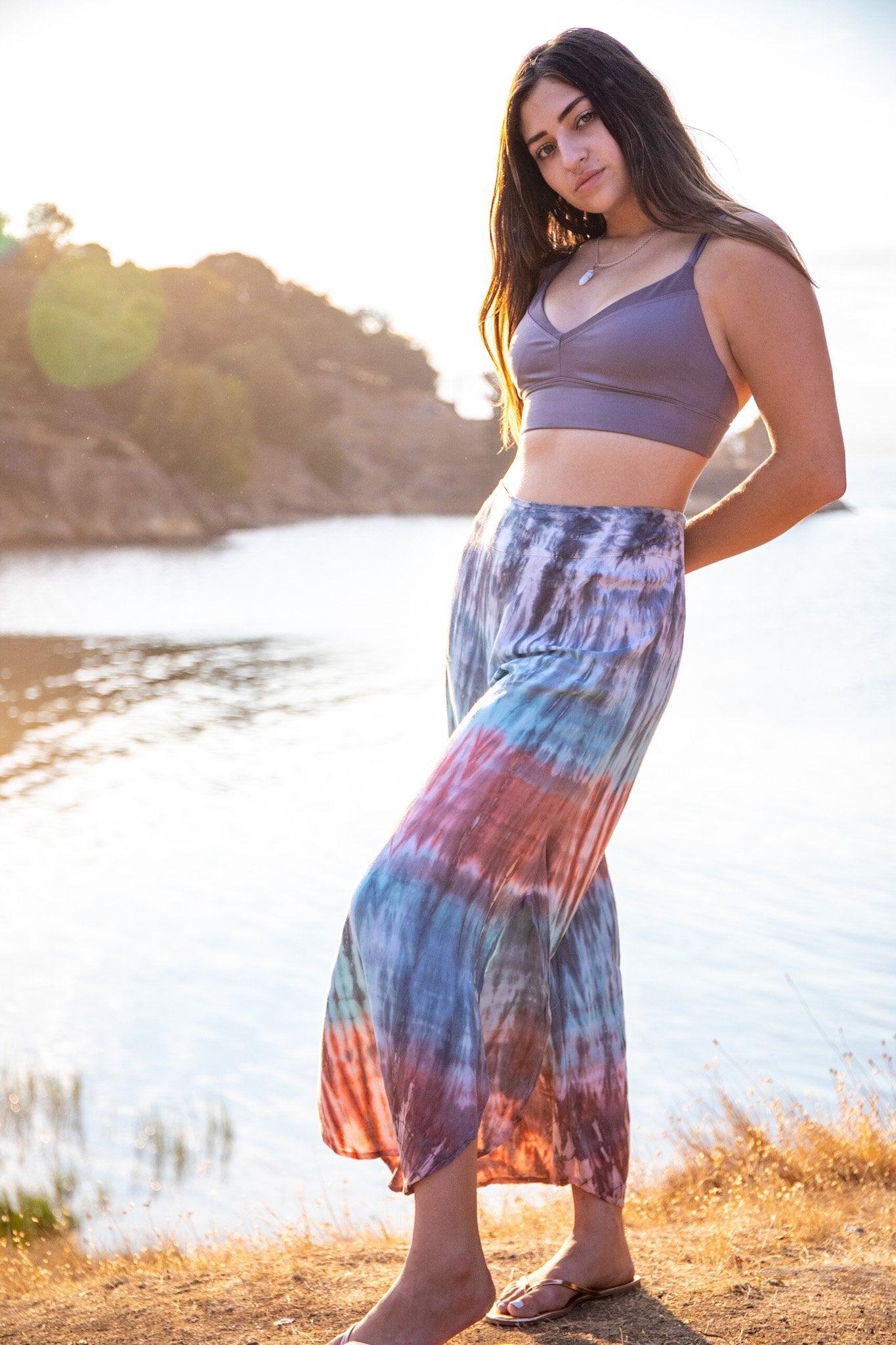 LOTUS PANT - SUNSET OMBRÉ / BAMBOO STRIPE - BHAVANI COLLECTIVE