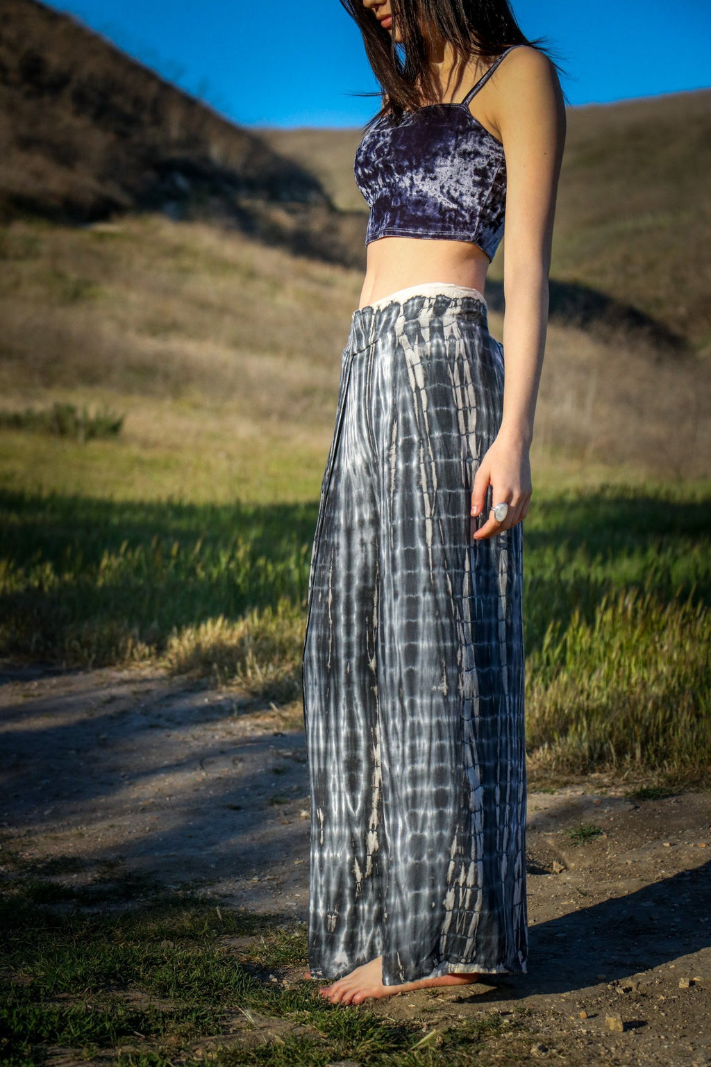 SEASIDE PANT - RAVEN / BAMBOO STRIPE - BHAVANI COLLECTIVE