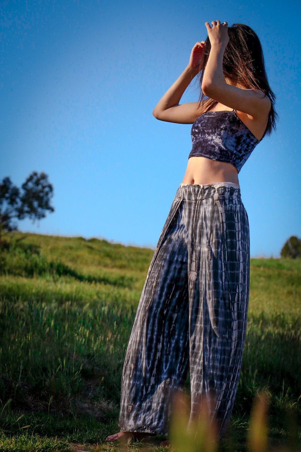 SEASIDE PANT - RAVEN / BAMBOO STRIPE - BHAVANI COLLECTIVE
