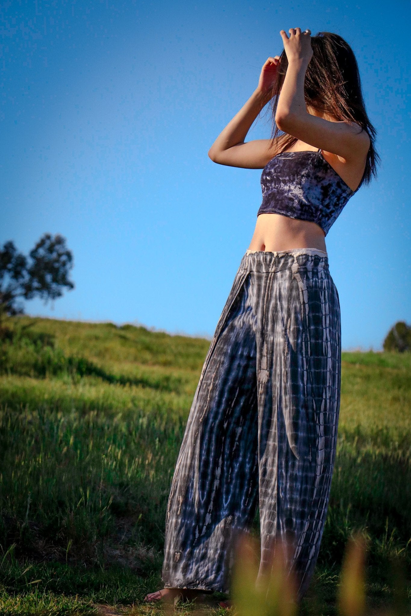 SEASIDE PANT - RAVEN / BAMBOO STRIPE - BHAVANI COLLECTIVE