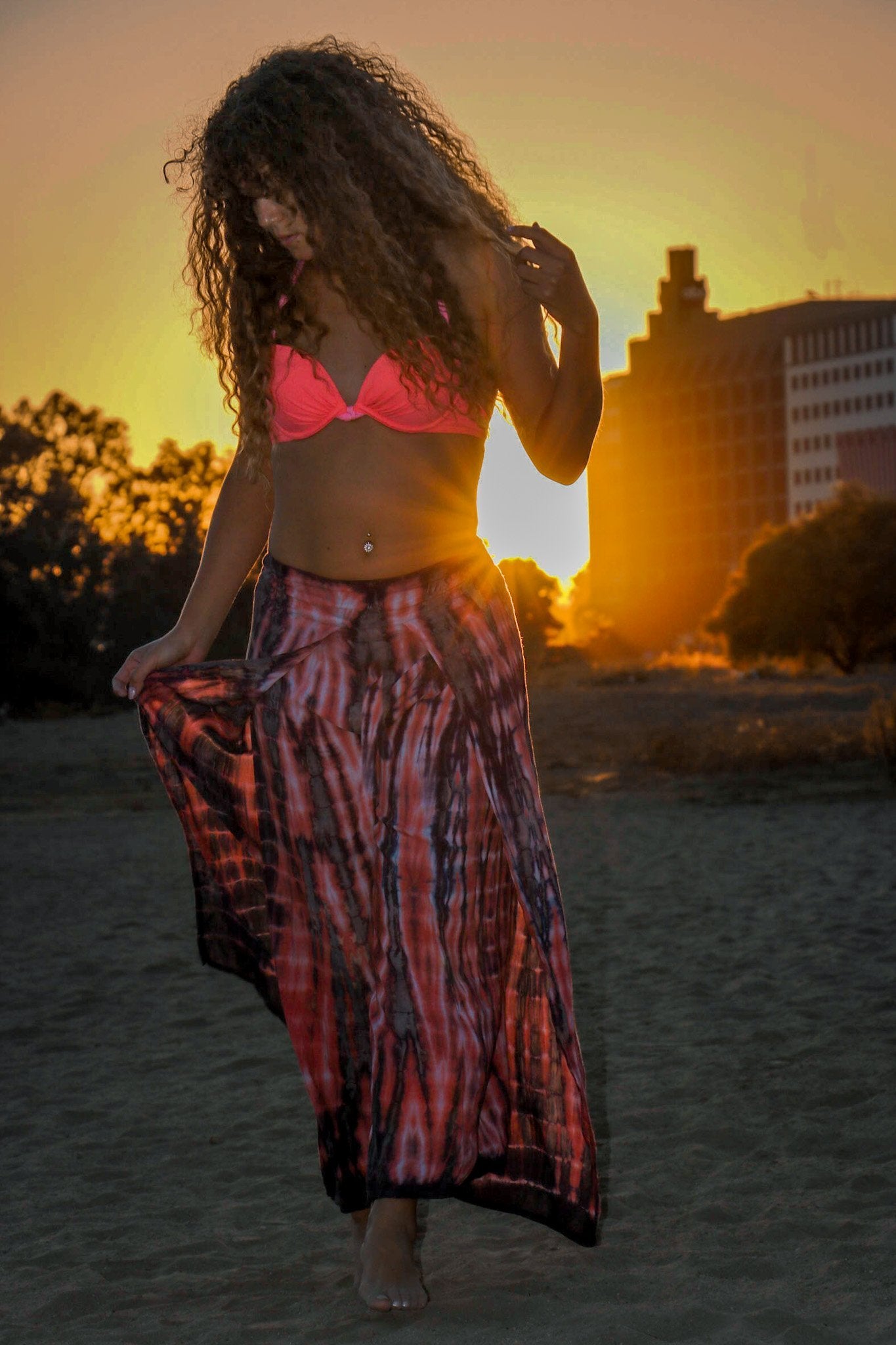 SEASIDE PANT - SUNSET / BAMBOO STRIPE - BHAVANI COLLECTIVE