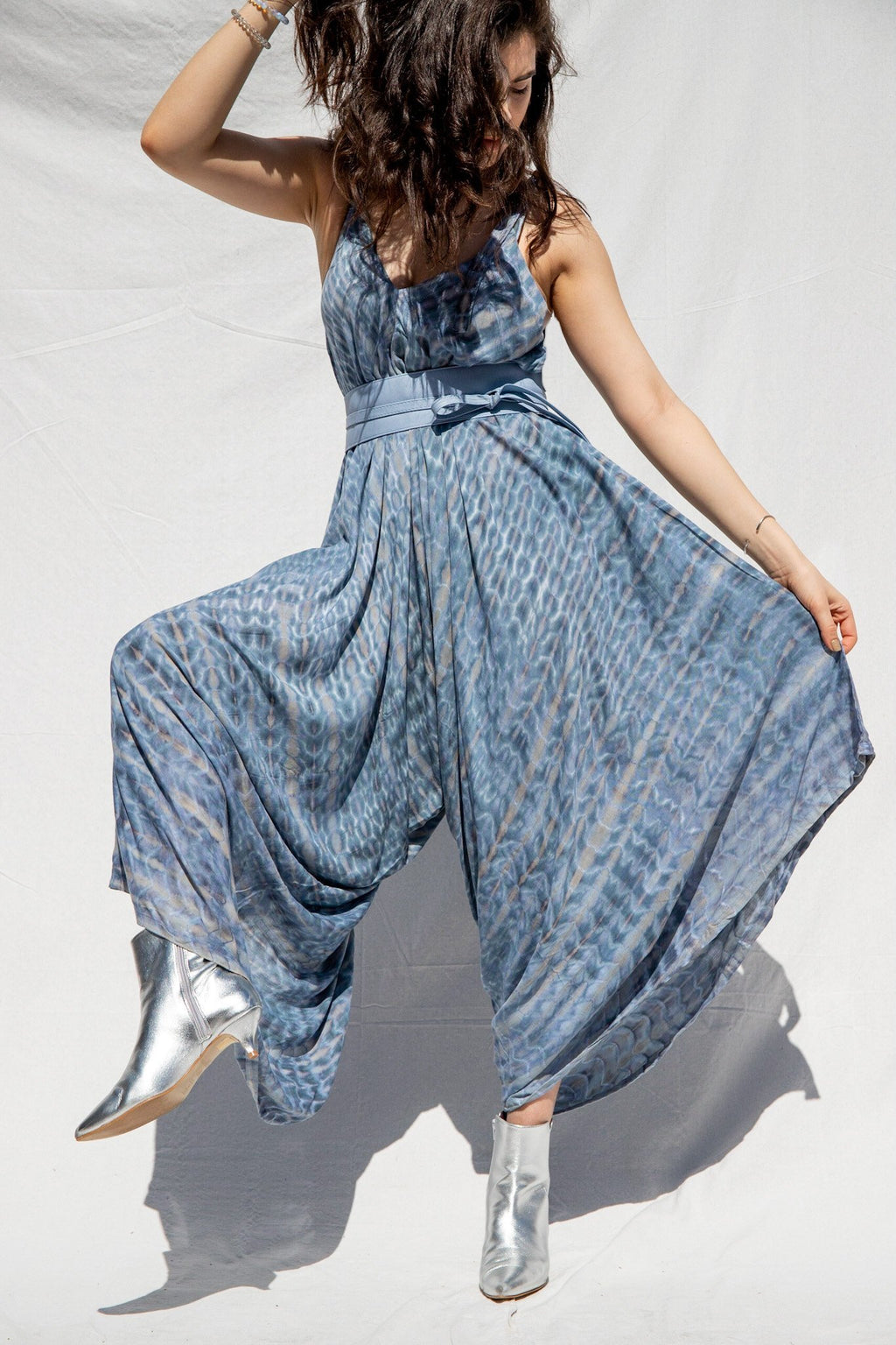 SHANTI JUMPSUIT - ETHERIC BLUE - BHAVANI COLLECTIVE
