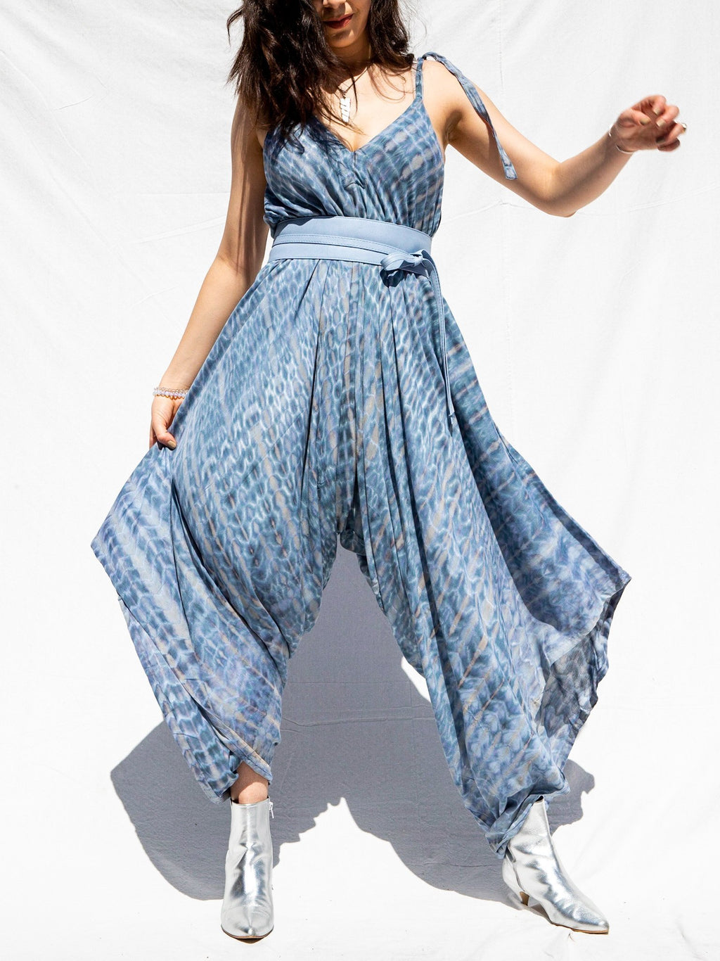 SHANTI JUMPSUIT - ETHERIC BLUE - BHAVANI COLLECTIVE