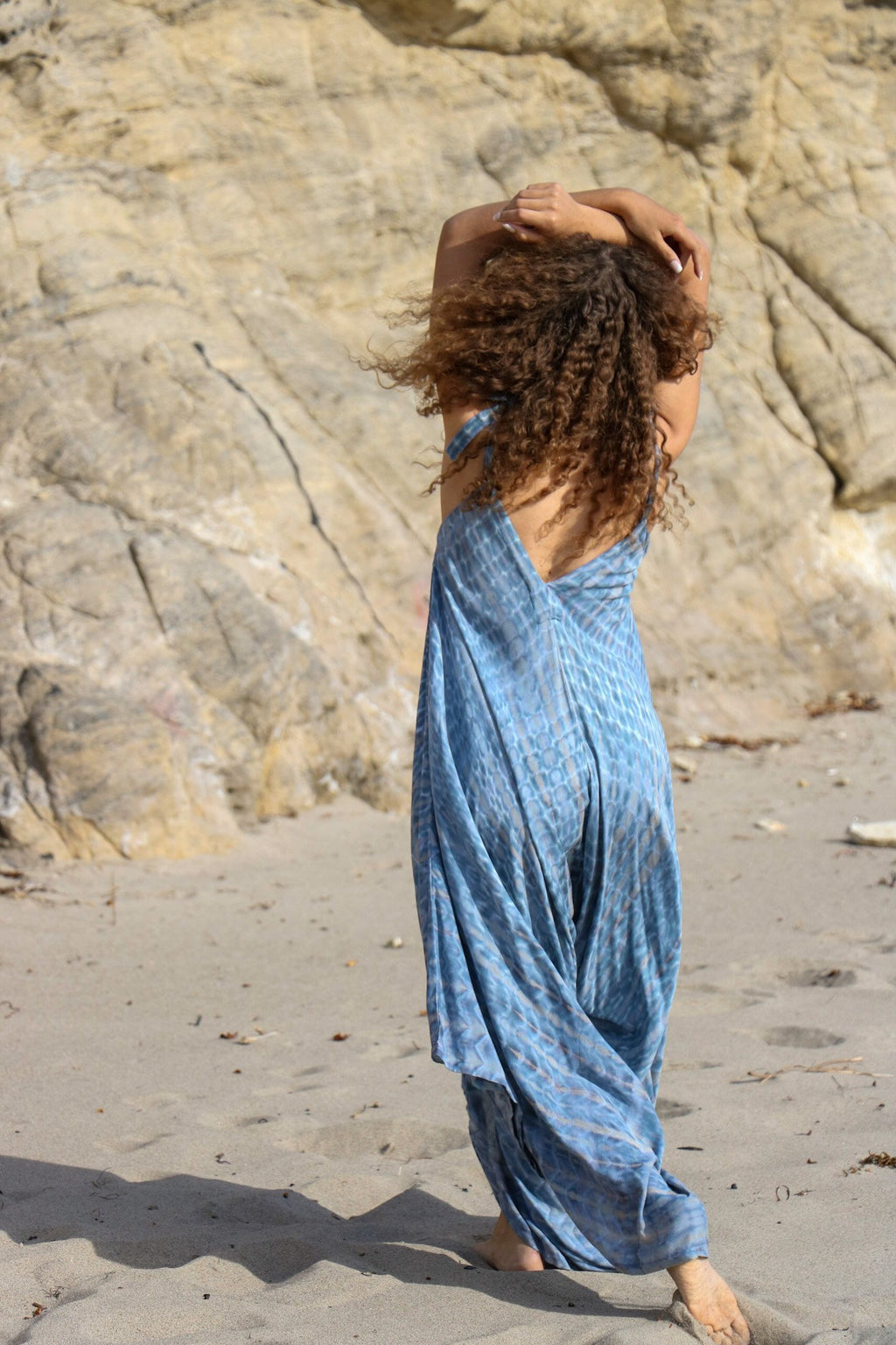 SHANTI JUMPSUIT - ETHERIC BLUE - BHAVANI COLLECTIVE