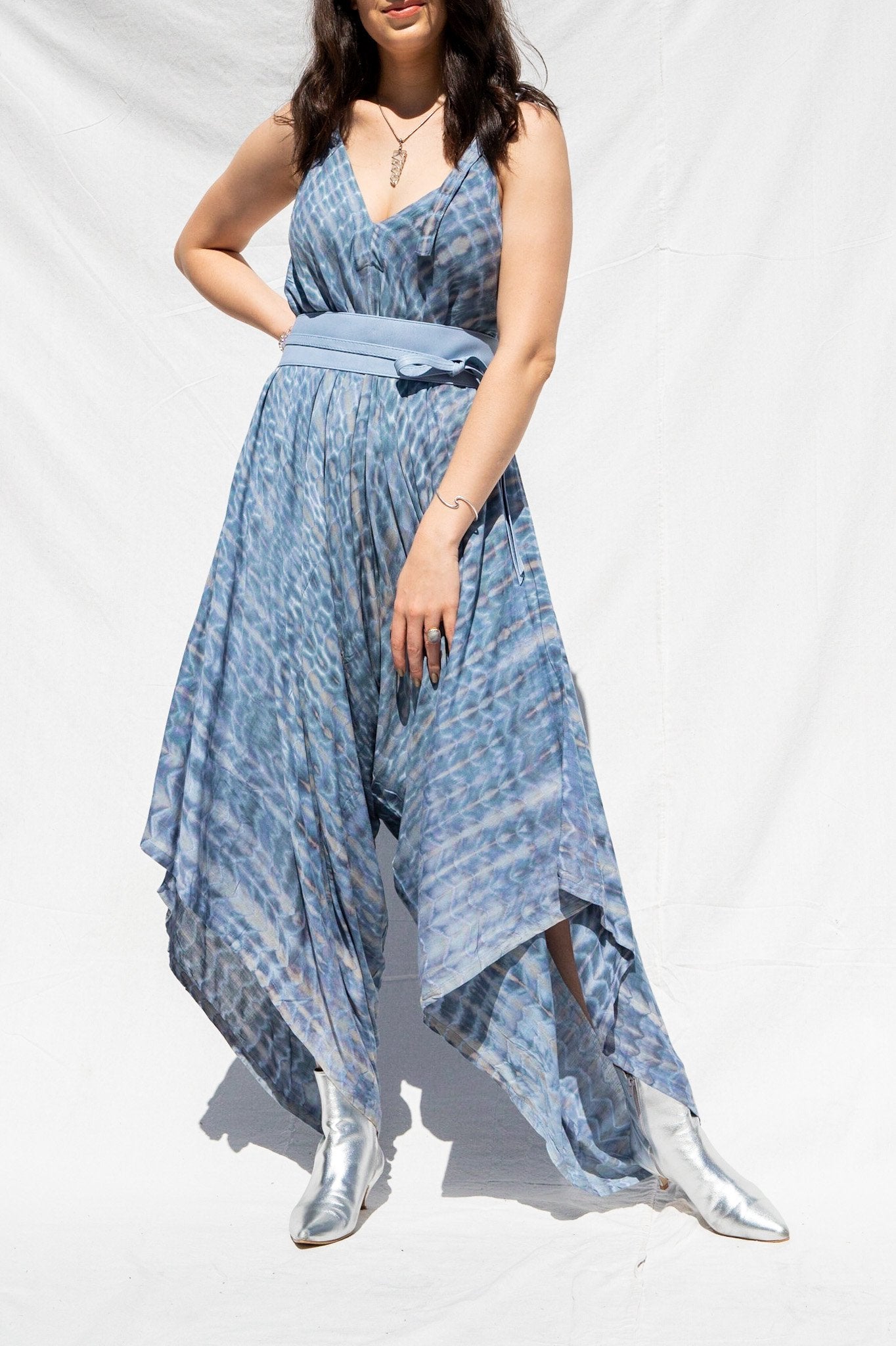 SHANTI JUMPSUIT - ETHERIC BLUE - BHAVANI COLLECTIVE