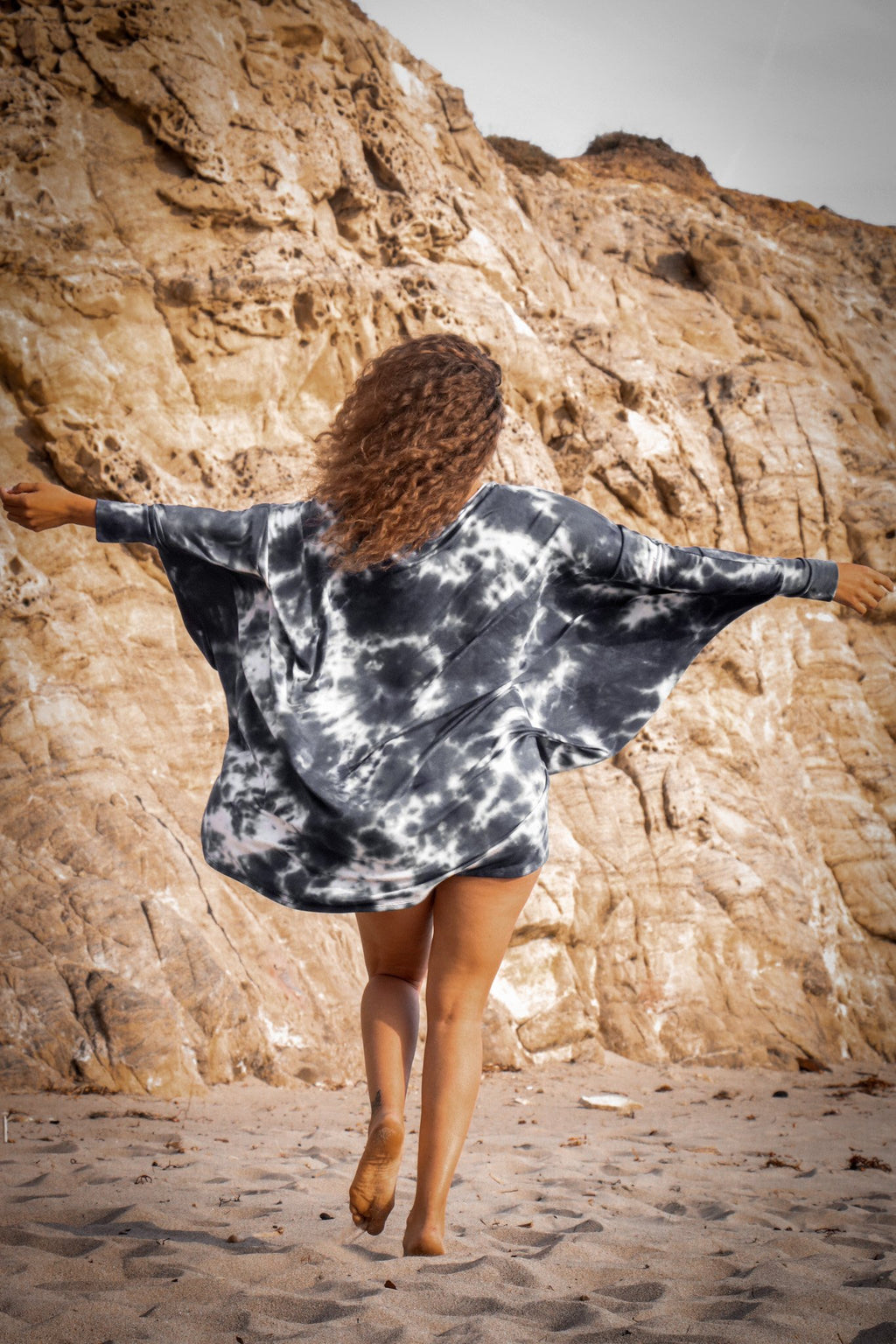 SINA PONCHO - BLACK MARBLE - BHAVANI COLLECTIVE