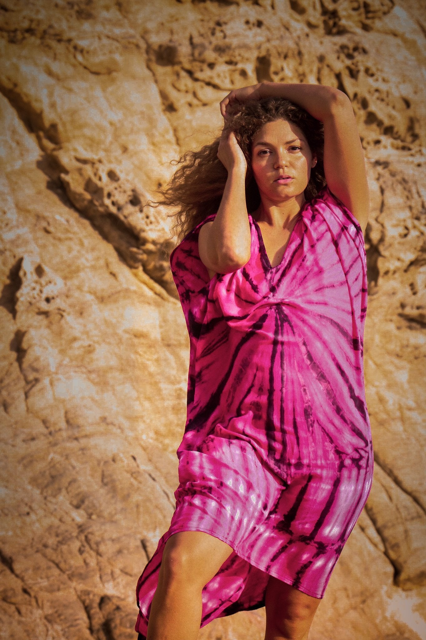 SOMA CAFTAN - ELECTRIA FUCHSIA / GALAXY - BHAVANI COLLECTIVE