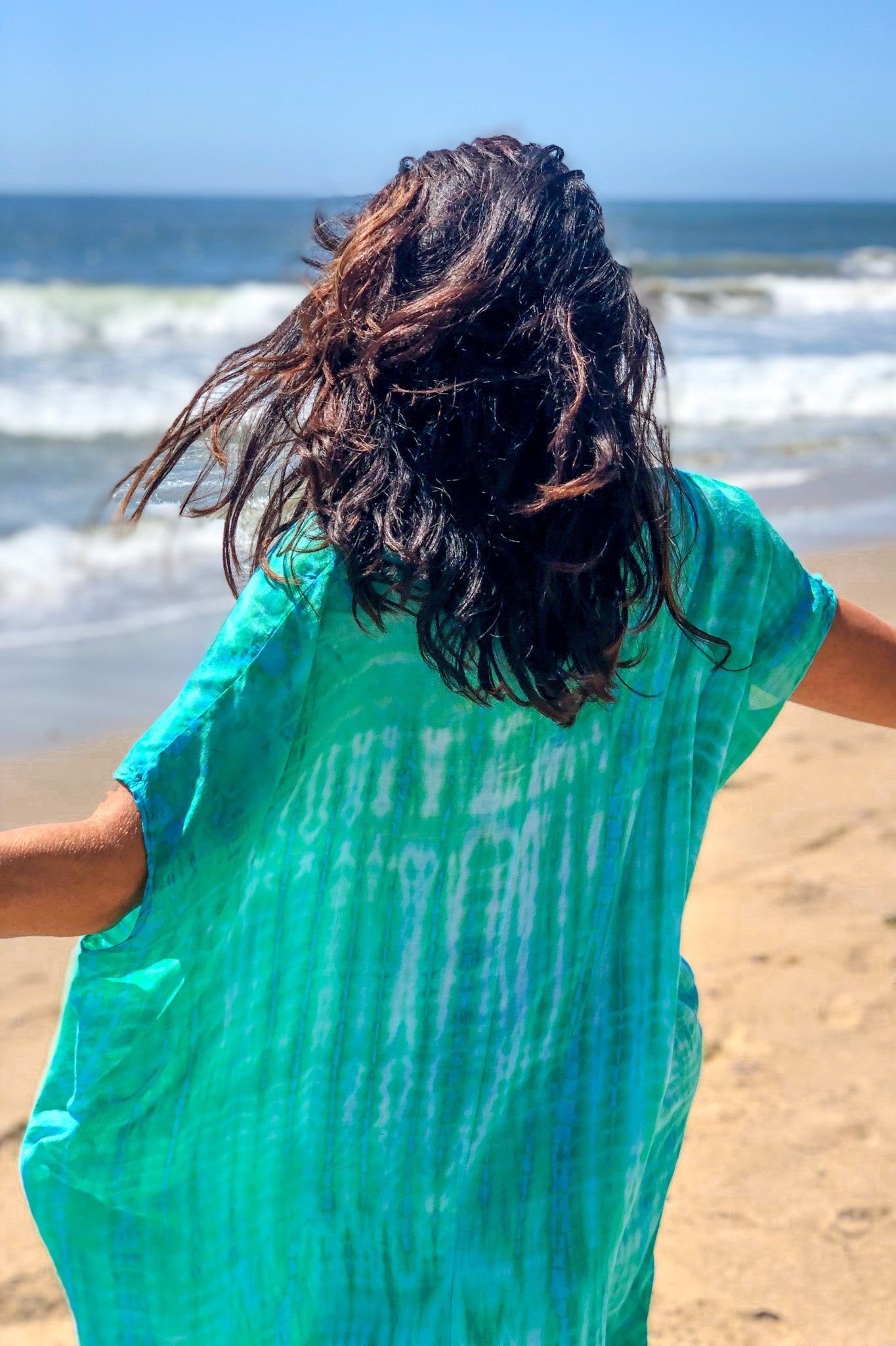 SOMA CAFTAN - ELECTRIC JUNGLE / BAMBOO STRIPE - BHAVANI COLLECTIVE