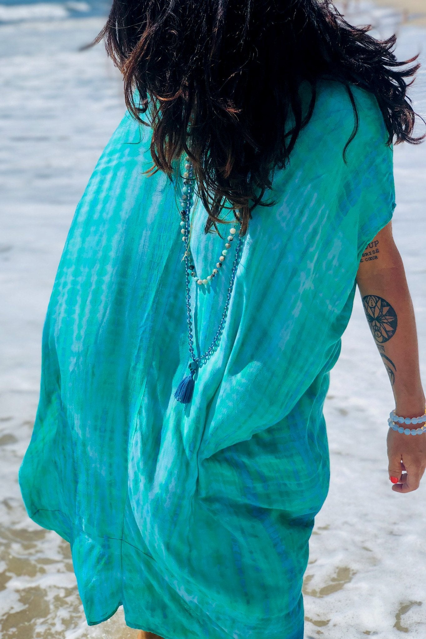 SOMA CAFTAN - ELECTRIC JUNGLE / BAMBOO STRIPE - BHAVANI COLLECTIVE