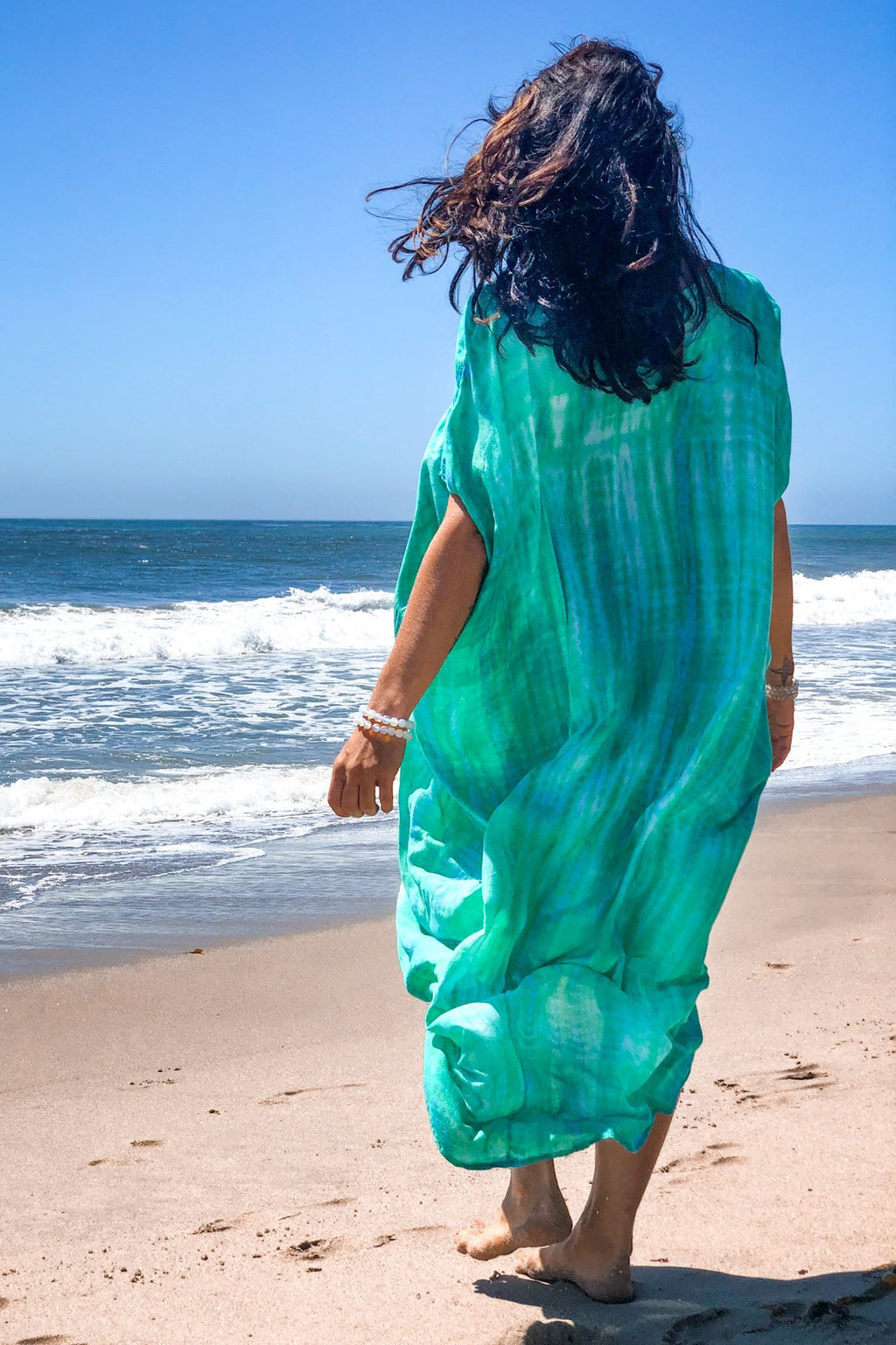 SOMA CAFTAN - ELECTRIC JUNGLE / BAMBOO STRIPE - BHAVANI COLLECTIVE