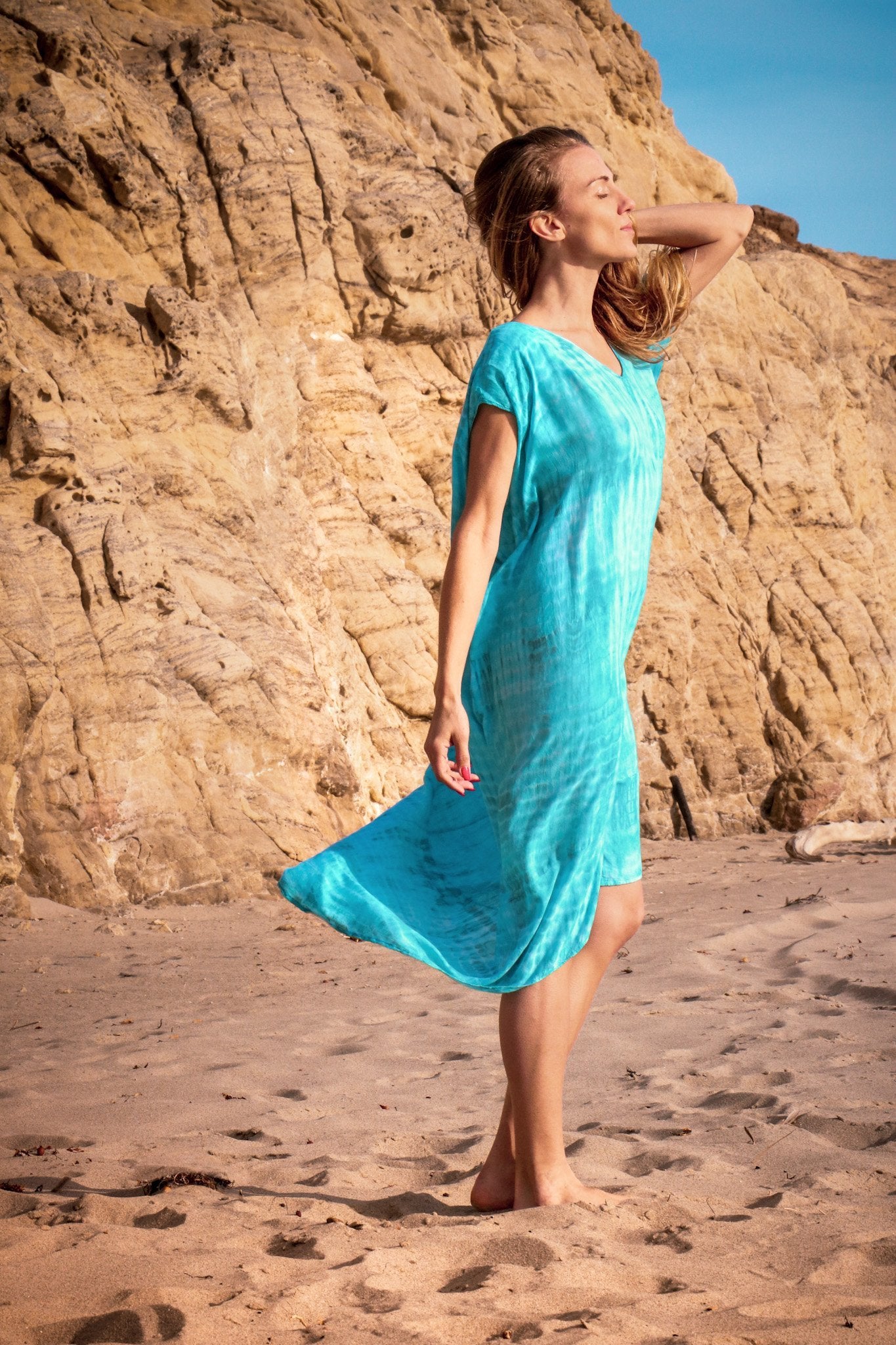 SOMA CAFTAN - TROPIC / BAMBOO STRIPE - BHAVANI COLLECTIVE