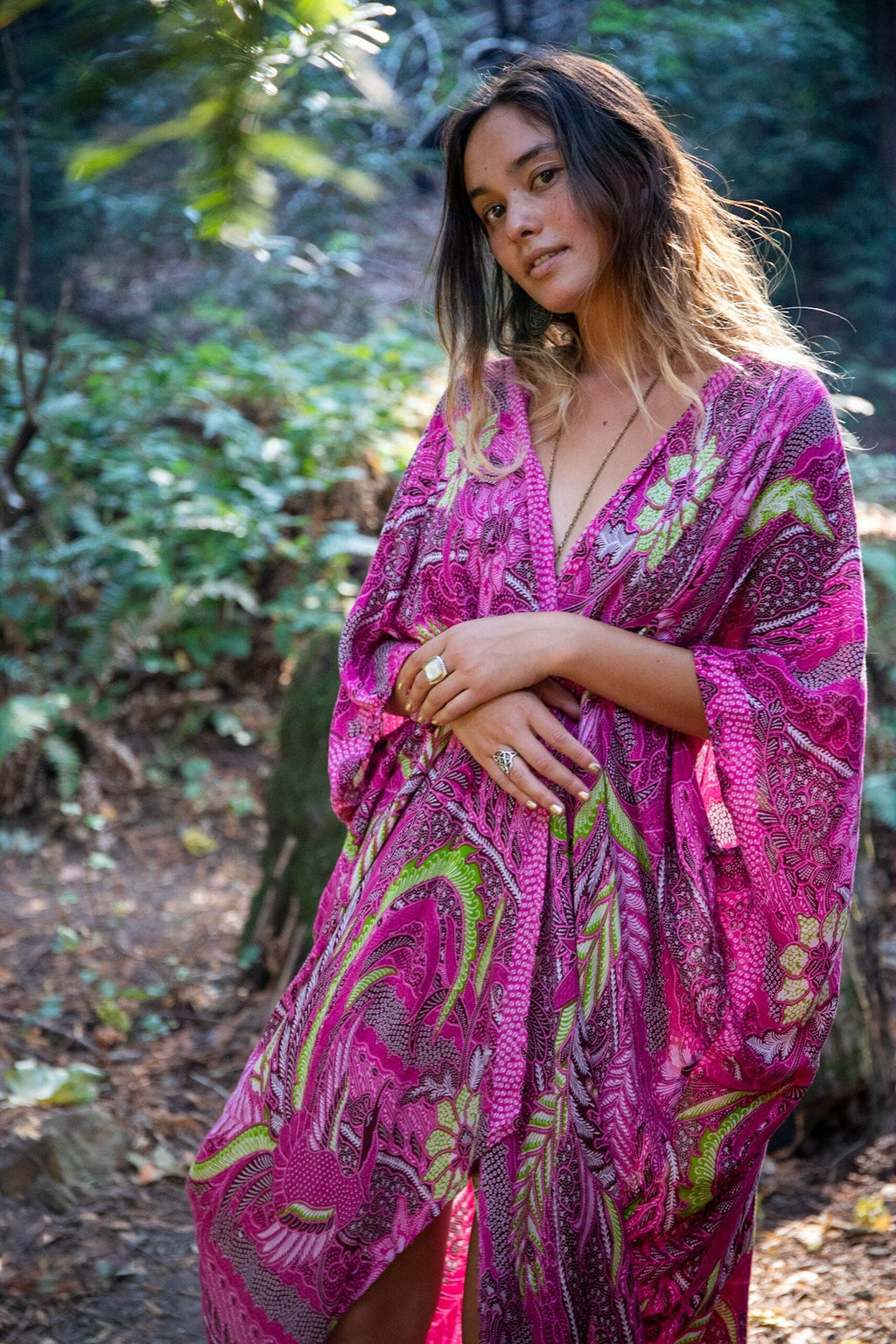 SUNSET KIMONO - BALI FLOW / FUCHSIA - BHAVANI COLLECTIVE