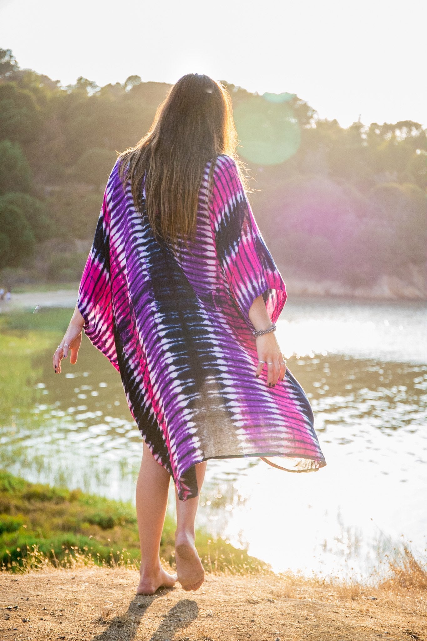 SUNSET KIMONO - RADIANCE / SHIBORI STRIPE - BHAVANI COLLECTIVE