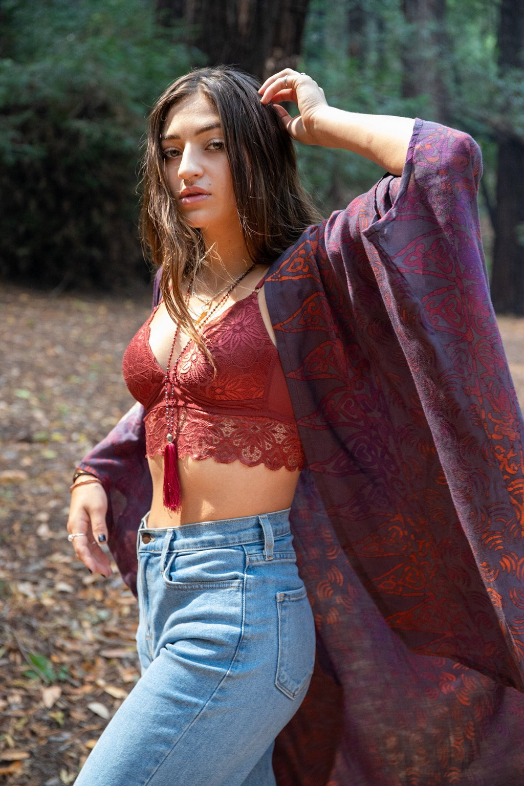 SUNSET KIMONO - TEMPLE FIRE / SMOKE - BHAVANI COLLECTIVE