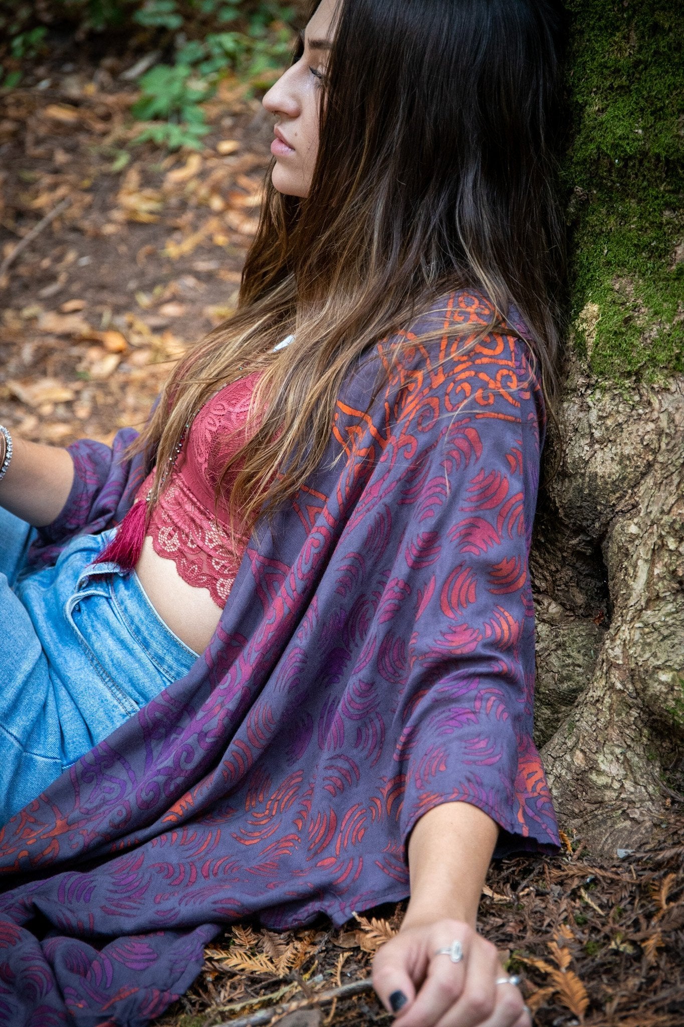 SUNSET KIMONO - TEMPLE FIRE / SMOKE - BHAVANI COLLECTIVE