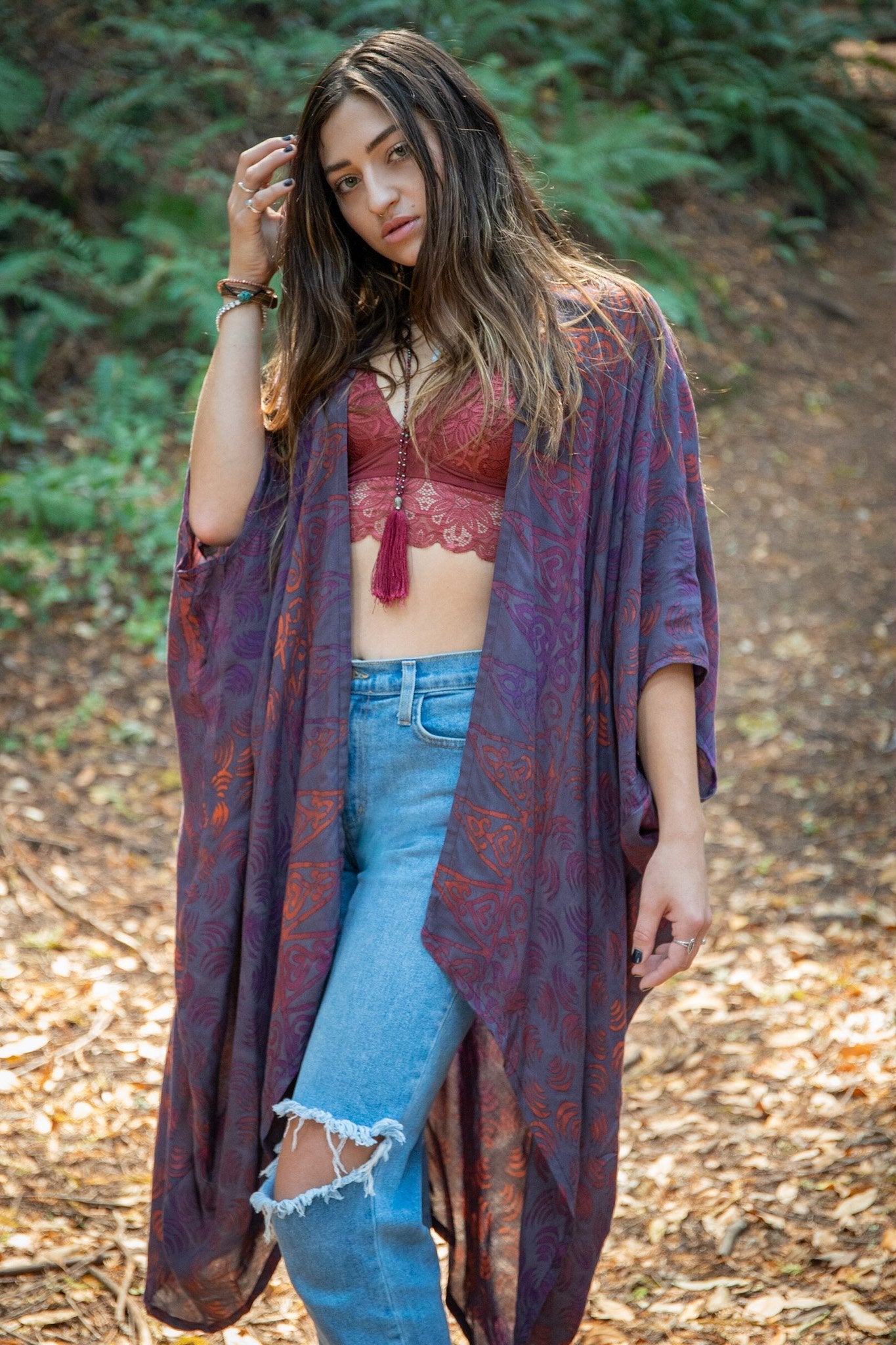 SUNSET KIMONO - TEMPLE FIRE / SMOKE - BHAVANI COLLECTIVE