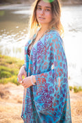 SUNSET KIMONO - TEMPLE FIRE / TURQUOISE - BHAVANI COLLECTIVE