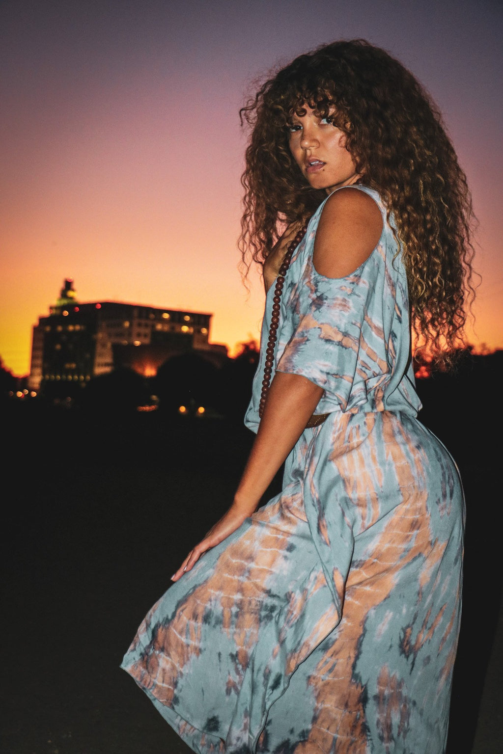 TULUM CAFTAN - COASTAL / ECHO STRIPE - BHAVANI COLLECTIVE